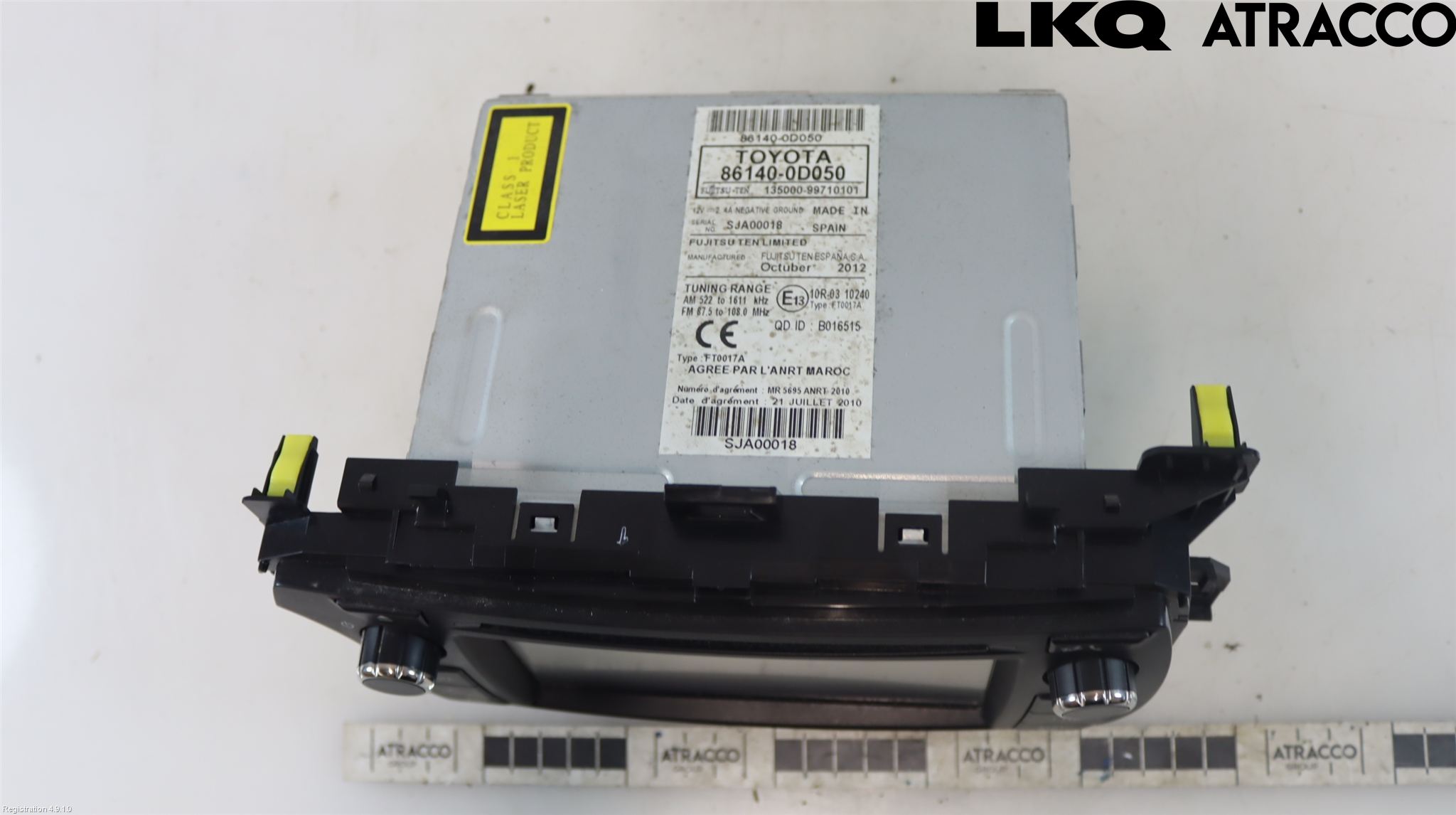 Toyota YARIS XP130 12-14 Stereo Radio Med Cd
