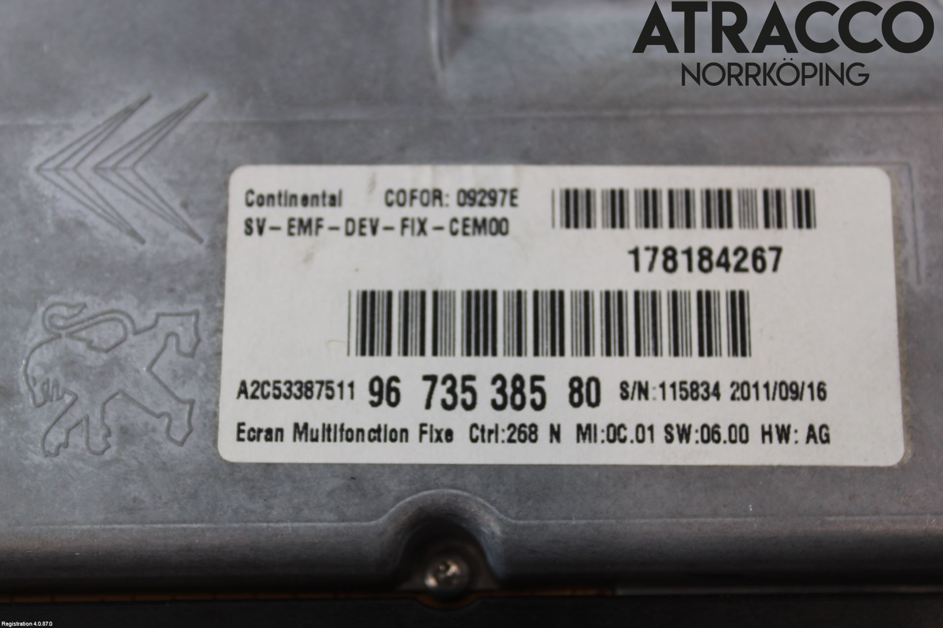 Citroen C4 PICASSO 06-13 Instr Kombinert
