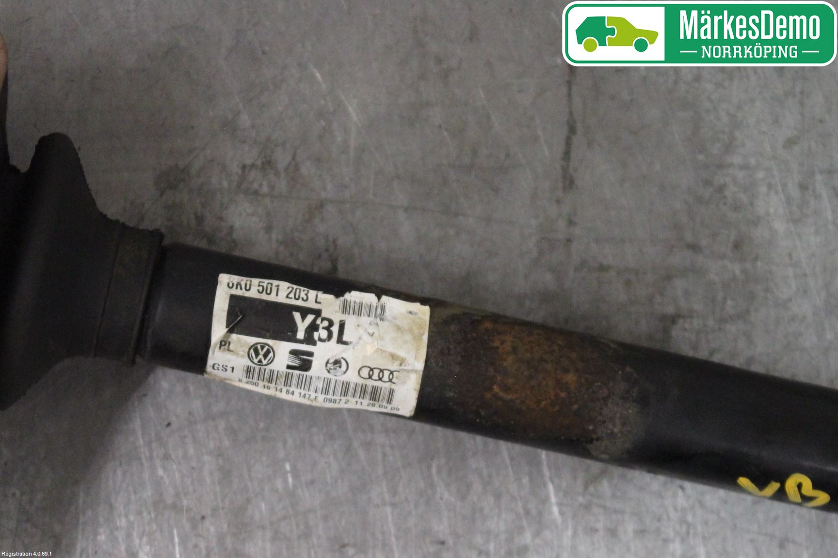 Audi A4/S4 08-11 Drivaksel Bak Kompl Venstre