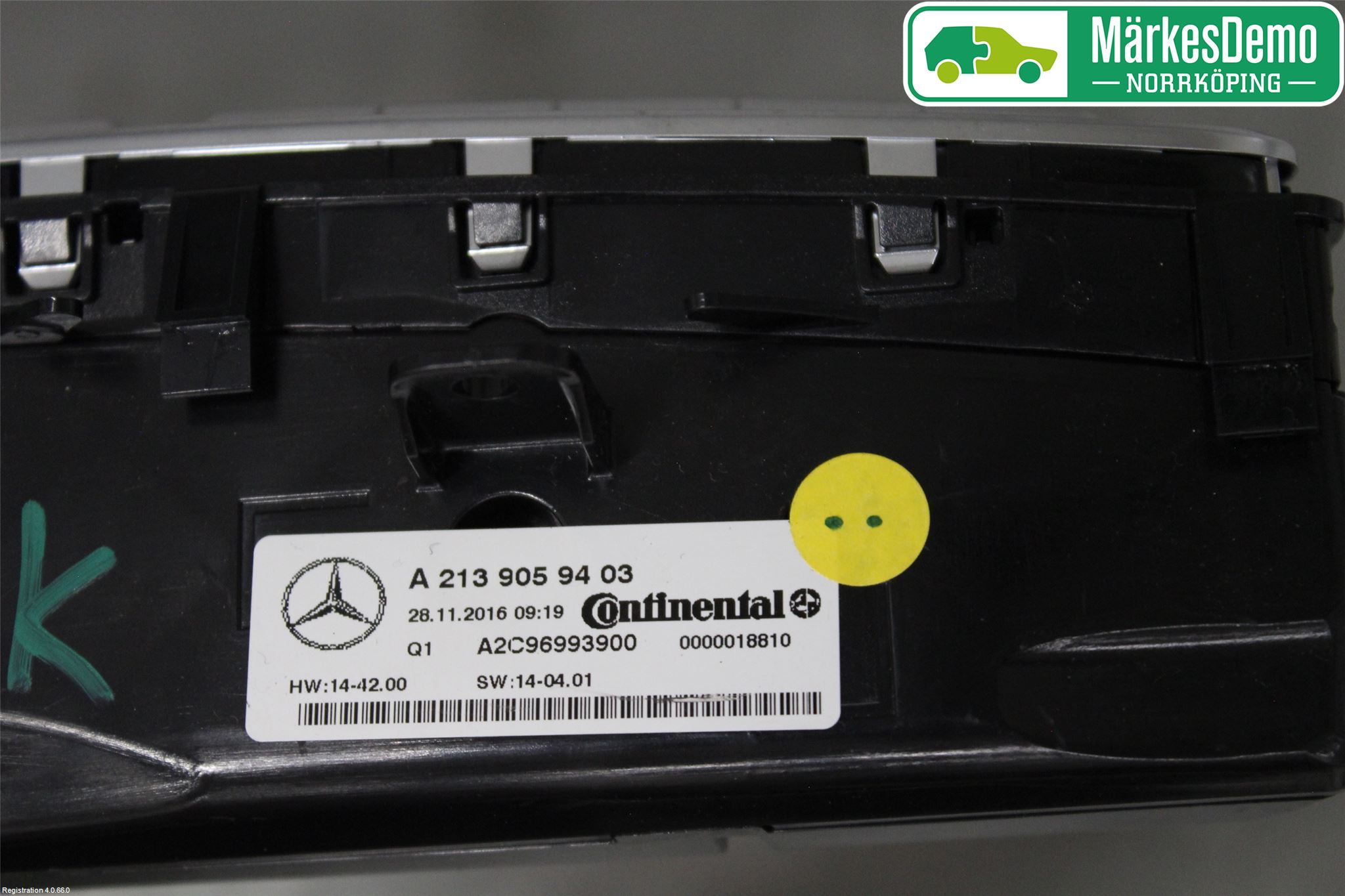 Mercedes-Benz MB E-KLASS (W213) 16-23 Varmeapparat Panel(Regulering)