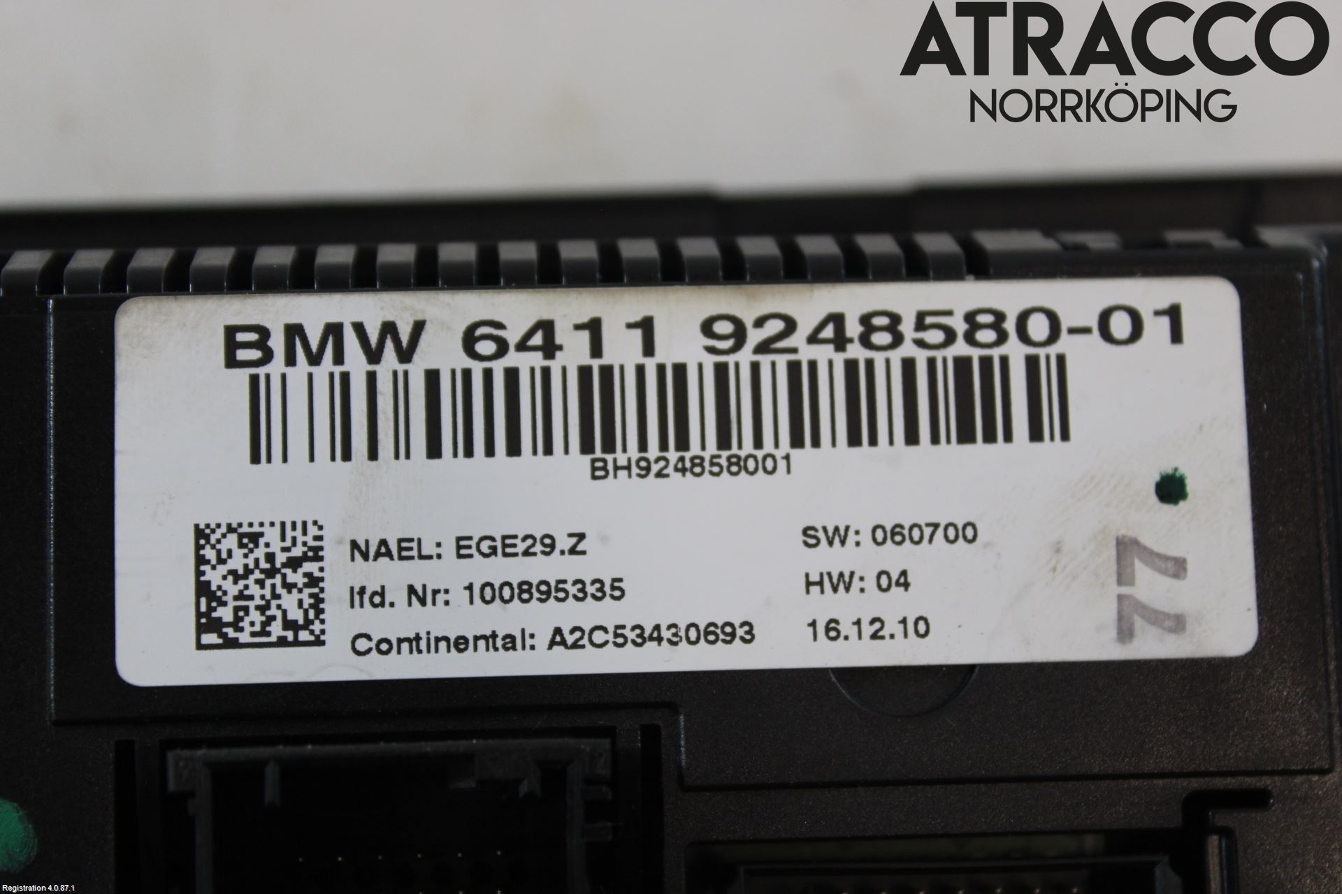 BMW 3 E90/91 SED/TOU 05-12 Varmeapparat Panel(Regulering)