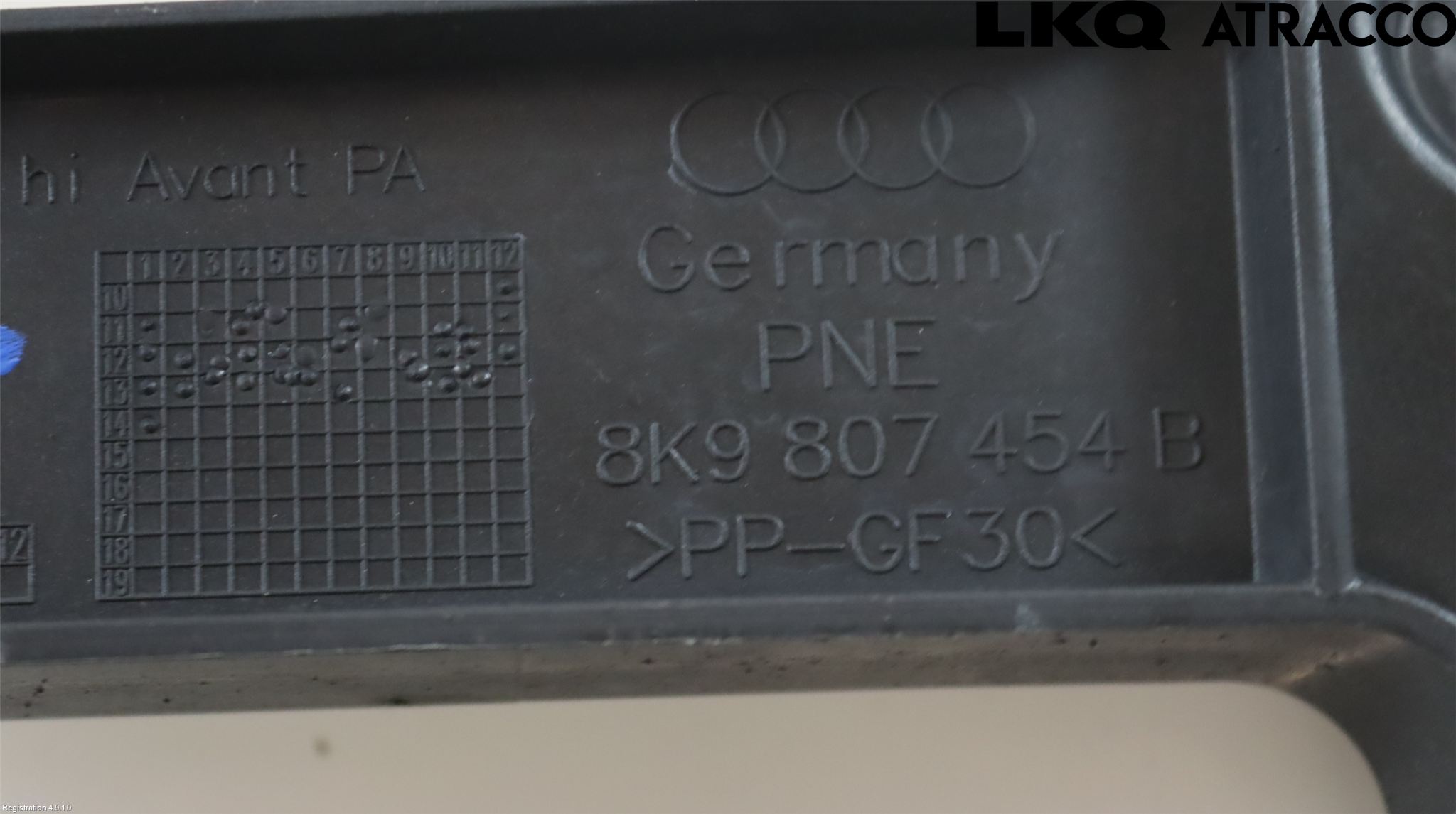 Audi A4 12-15 Støtfangerfeste Bak Høyre
