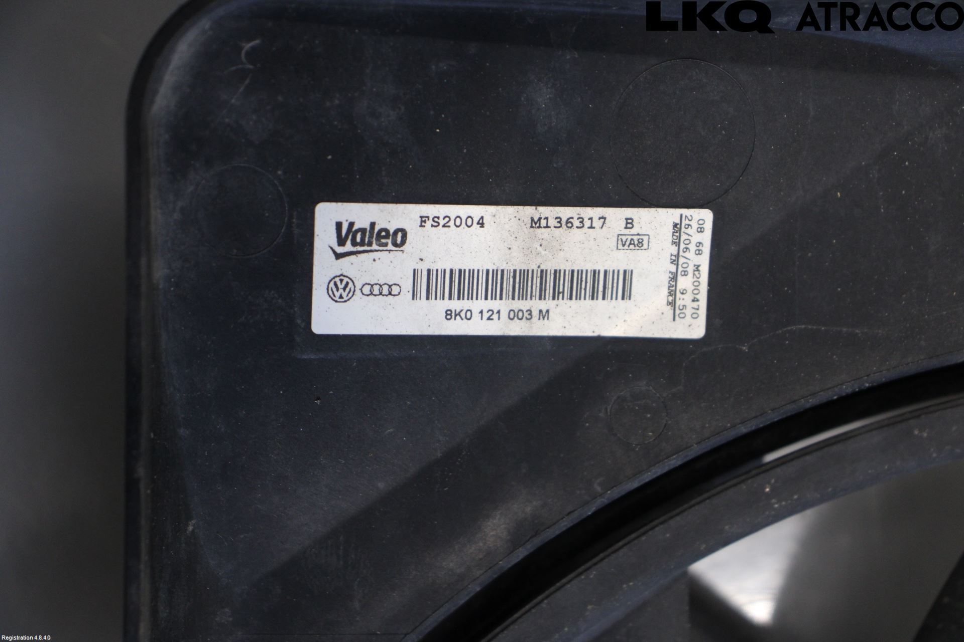 Audi A4/S4 08-11 Kjølevifte Elektrisk