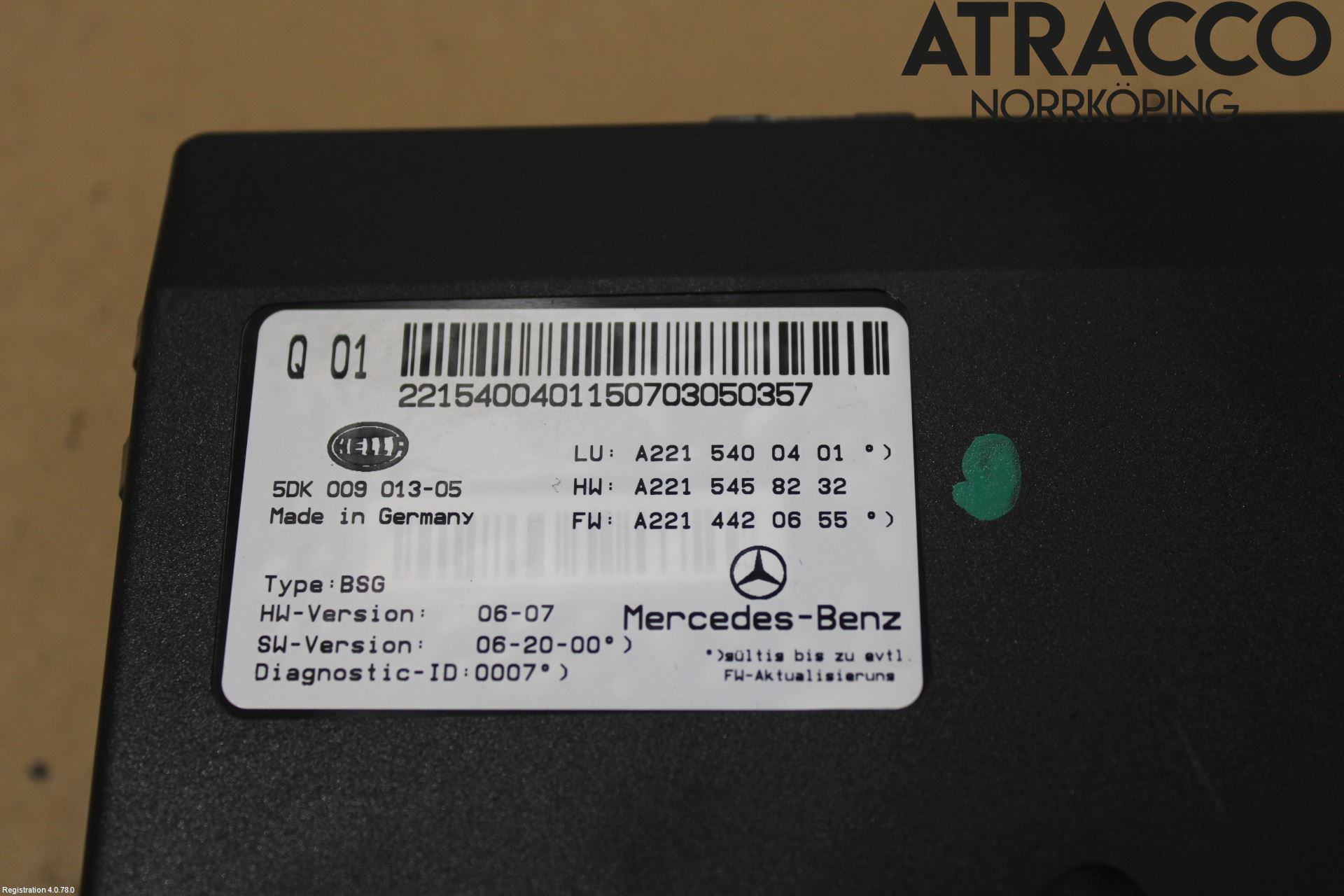 Mercedes-Benz MB S-KLASS (W221) 05-13 Styreenhet Øvrig