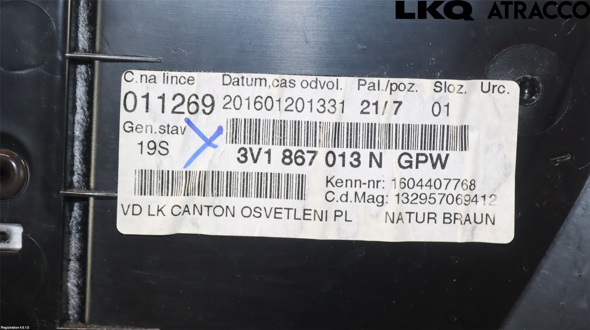Skoda SUPERB 16-24 Innr Dørtrekk Venstre