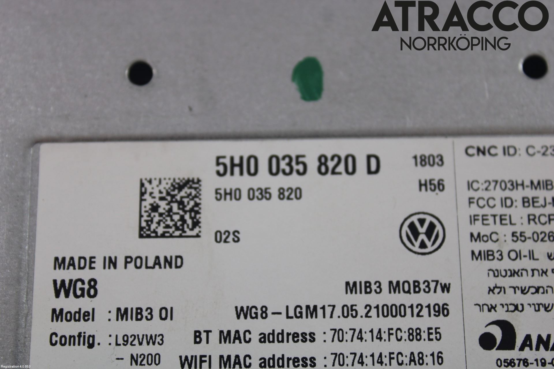 Volkswagen VW GOLF / E-GOLF VIII 20- Stereo Radio Med Cd