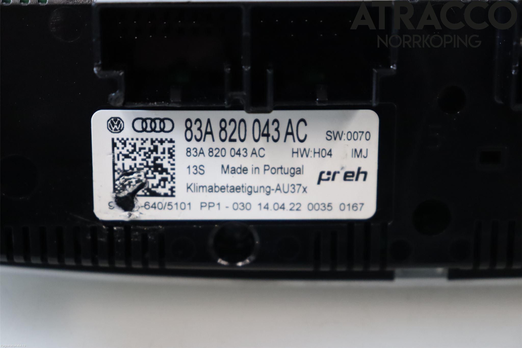 Audi A1 19- Varmeapparat Panel(Regulering)
