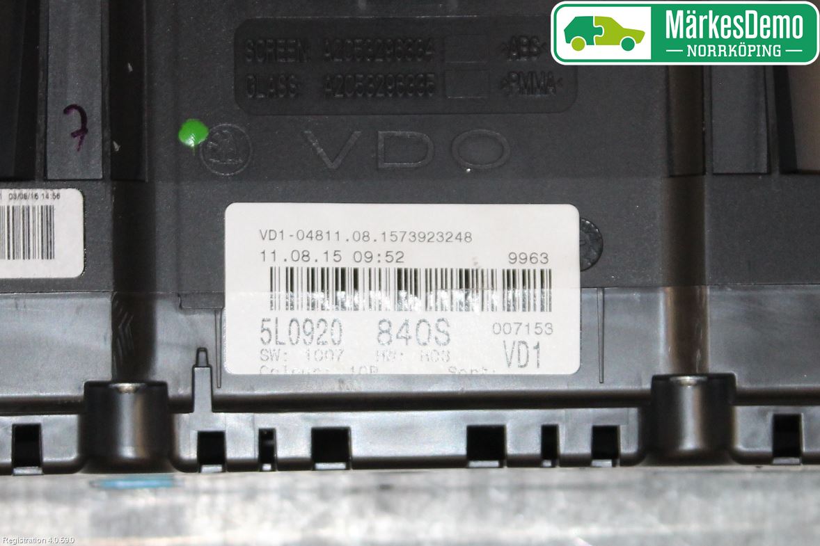 Skoda YETI Instr Kombinert