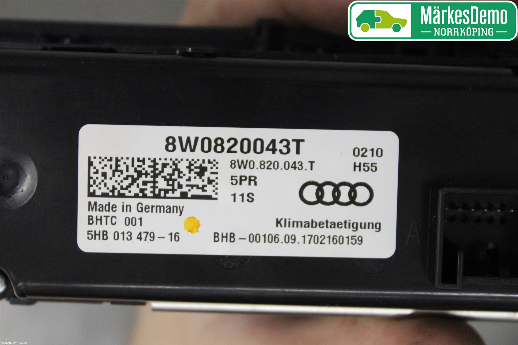 Audi A4/S4 B9 16-19 Varmeapparat Panel(Regulering)