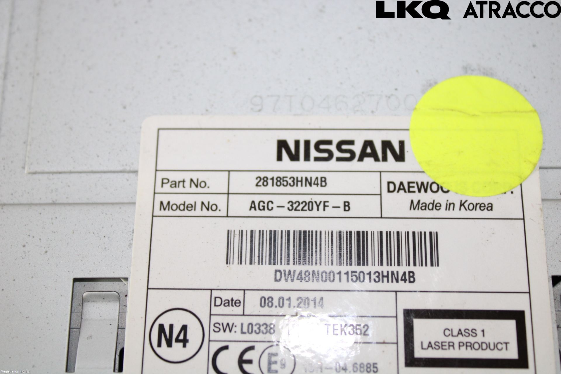 Nissan MICRA 11-16 Stereo Radio Med Cd