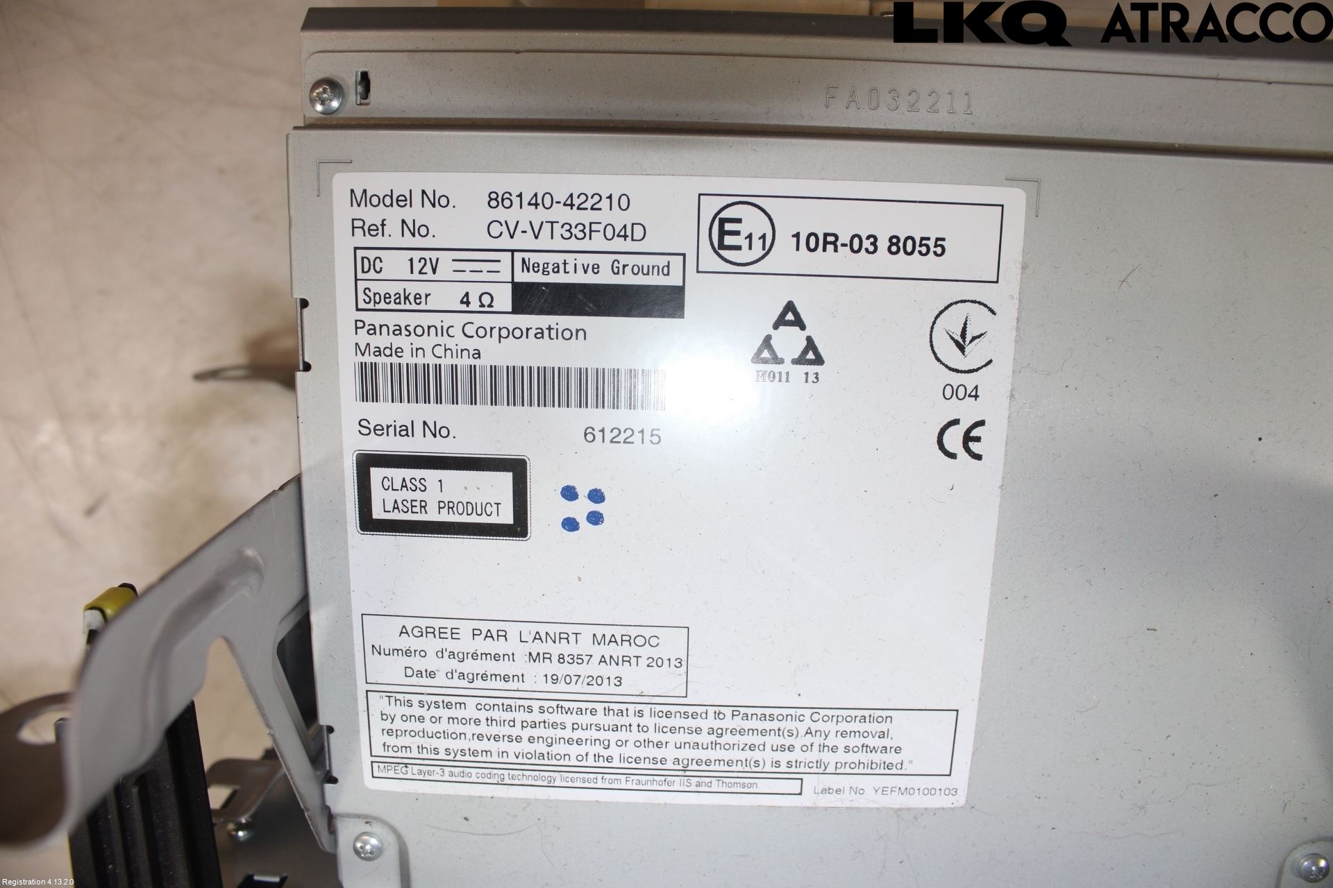 Toyota RAV4 13-18 Stereo Radio Med Cd