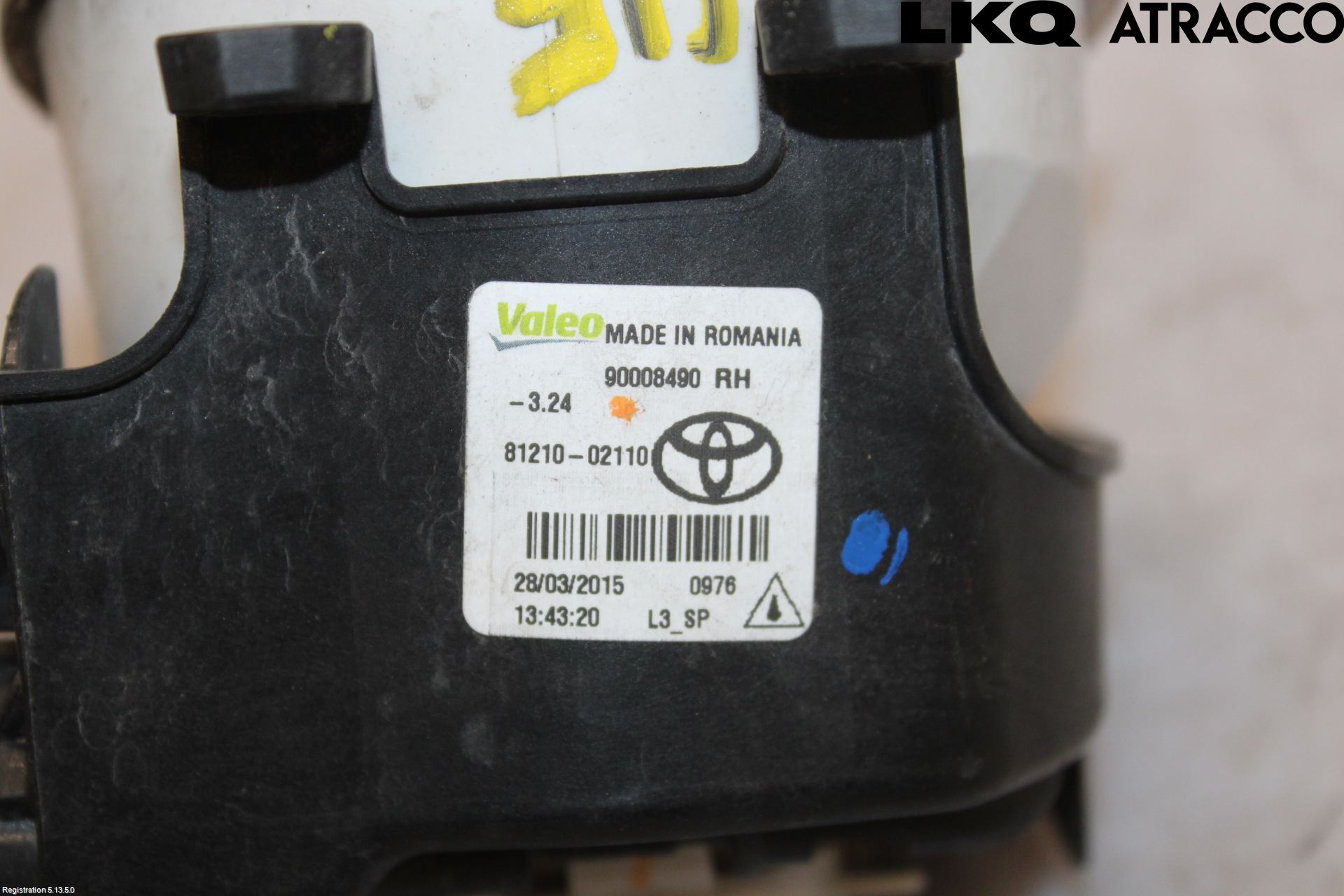 Toyota AURIS 13-19 Frontlykt-Kurve-Tåkelys