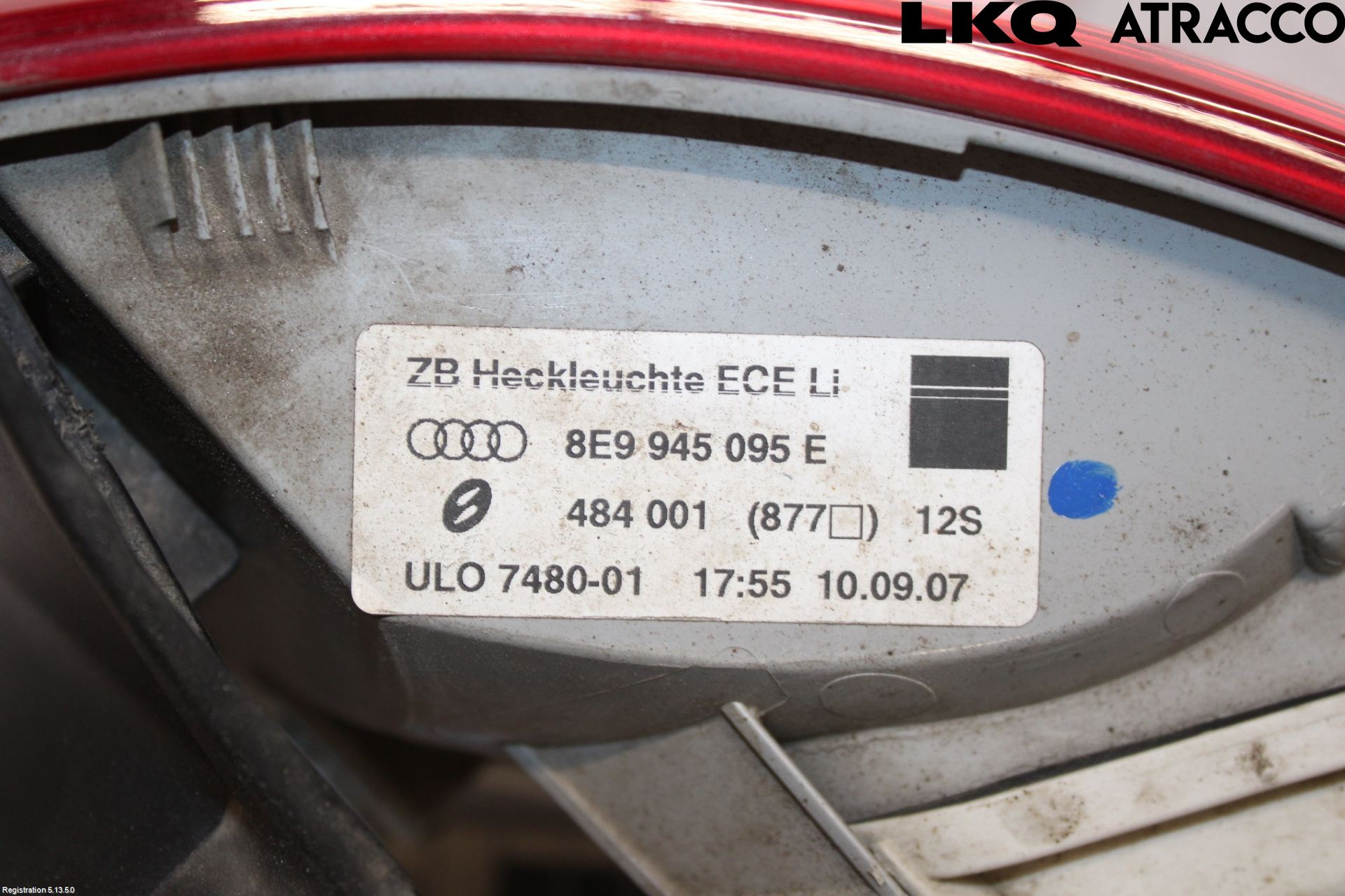 Audi A4/S4 05-07 Baklykt Venstre