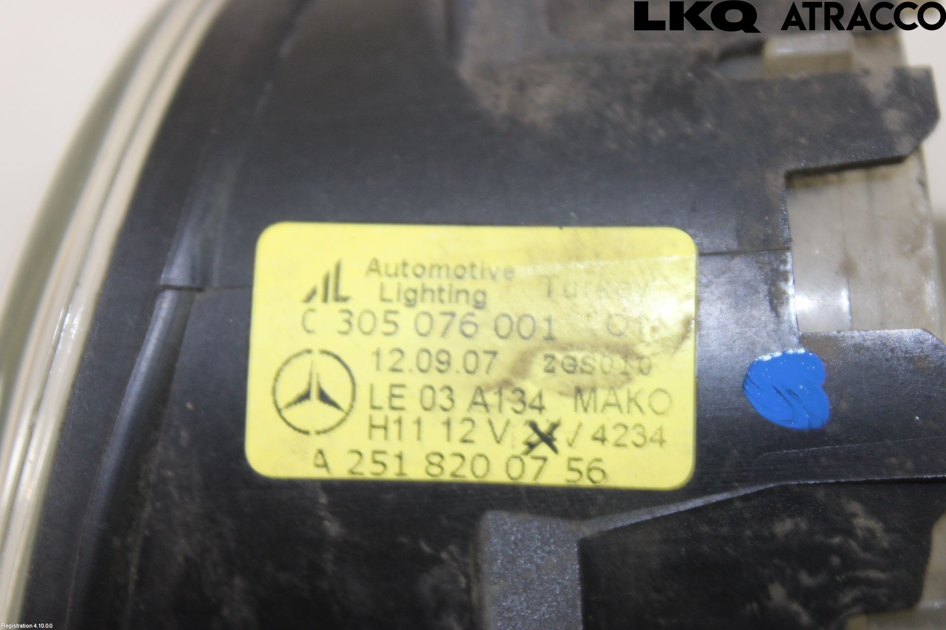 Mercedes-Benz MB B-KLASS (W245) 05-12 Frontlykt-Kurve-Tåkelys