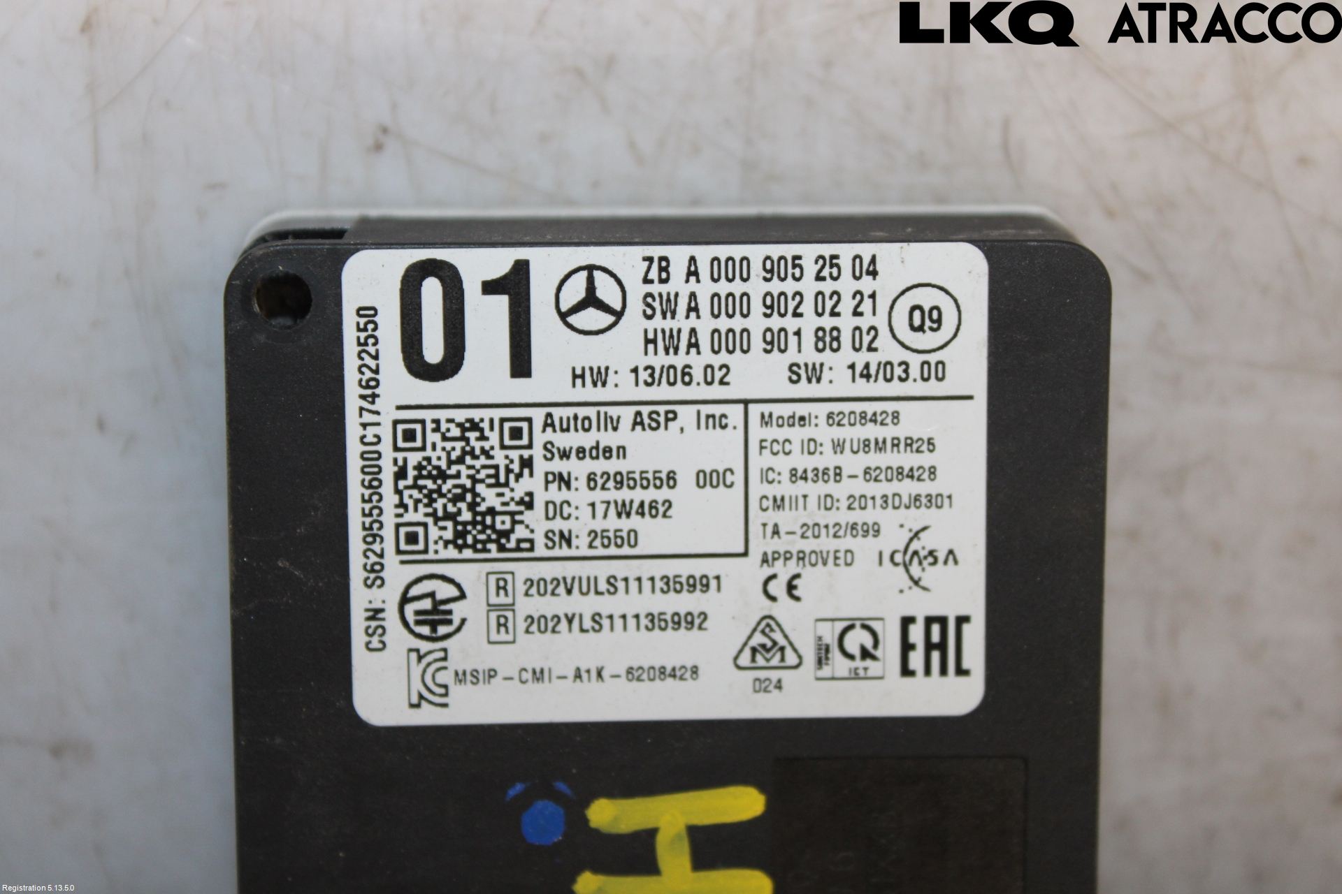 Mercedes-Benz MB GLC-KLASS (X253/C253) 15-22 Sensor Kollisjonsbeskyttelse