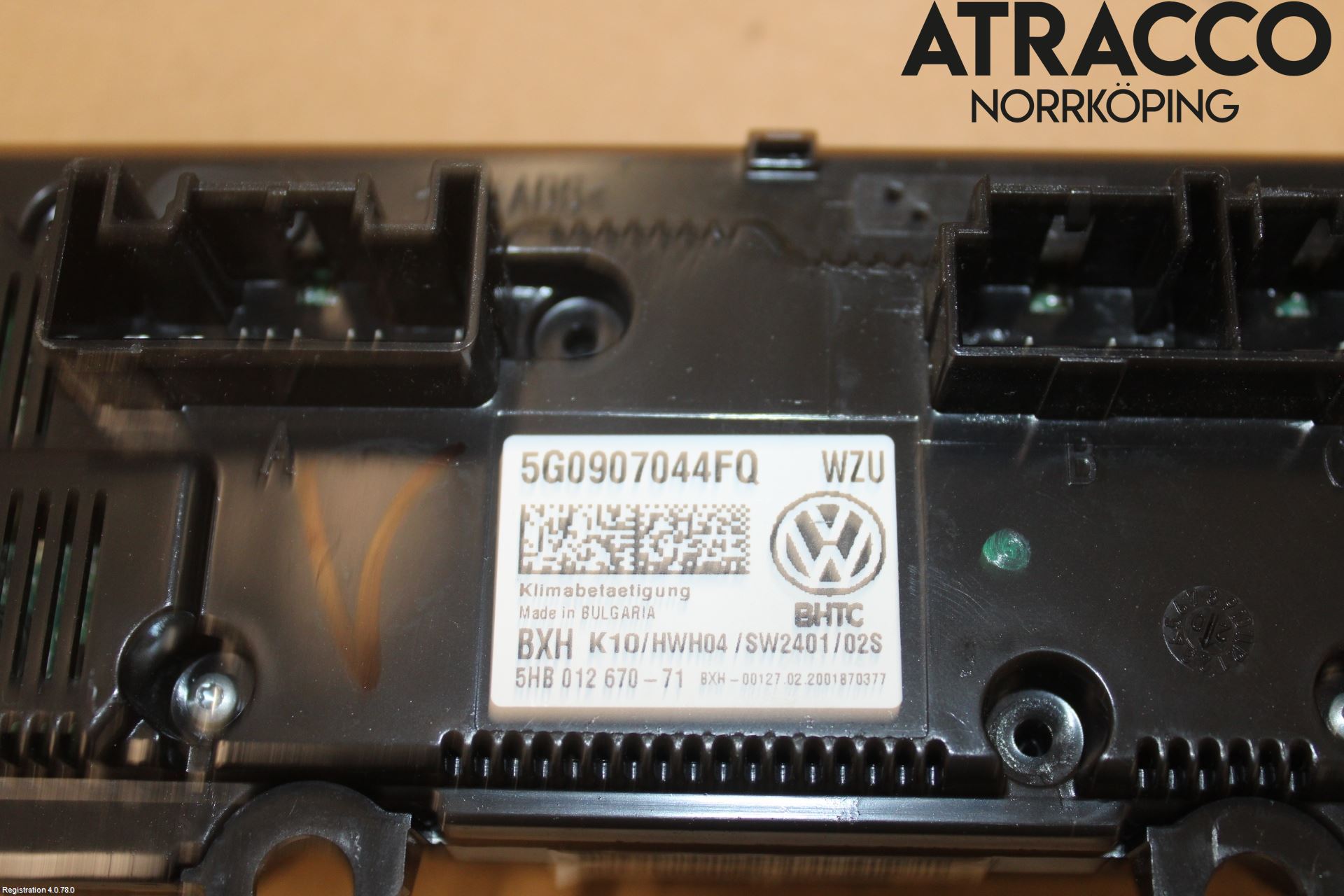 Volkswagen VW GOLF / E-GOLF VII 13-20 Varmeapparat Panel(Regulering)