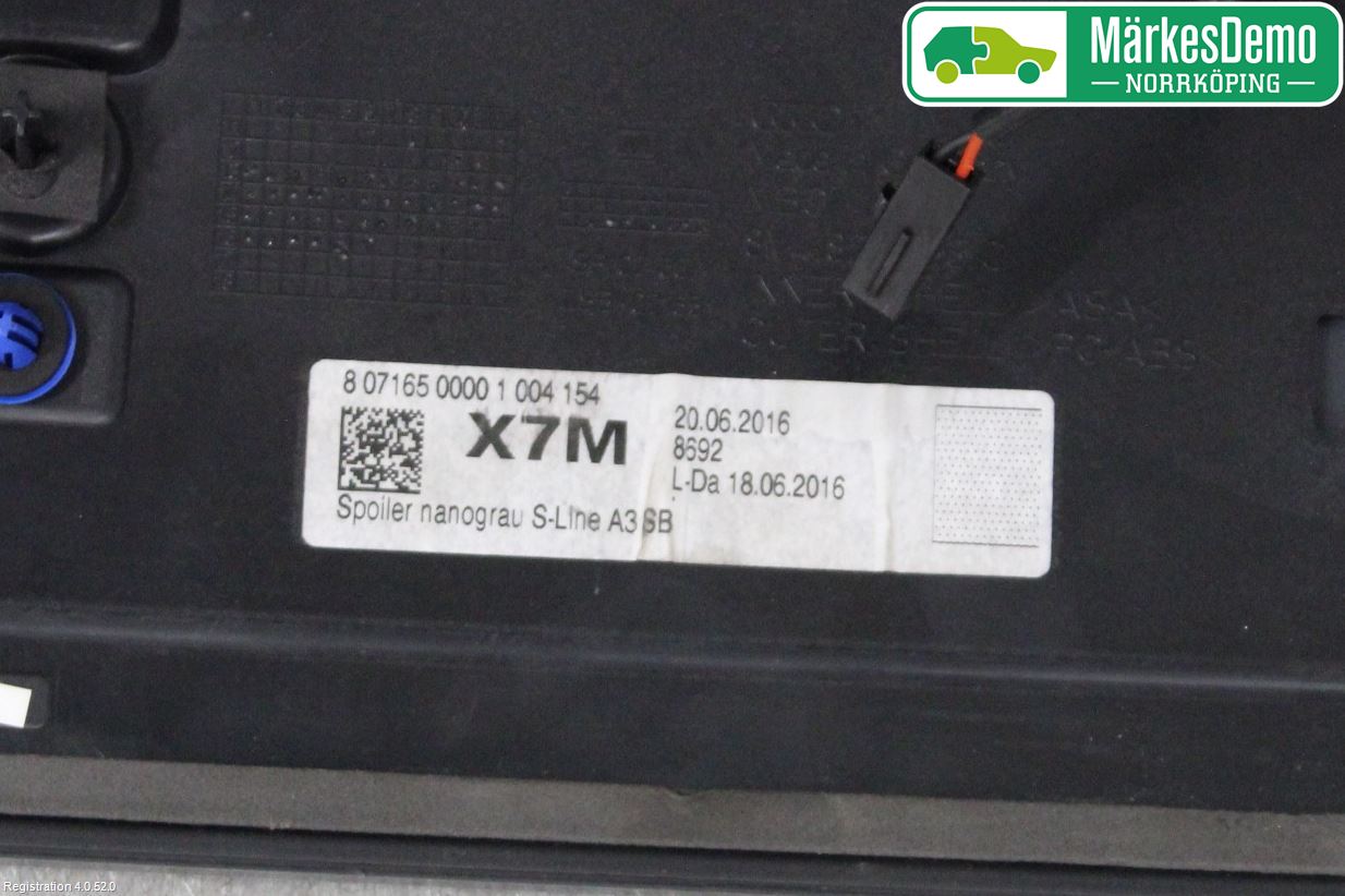Audi A3/S3 8V 13-20 Spoiler Bakluke