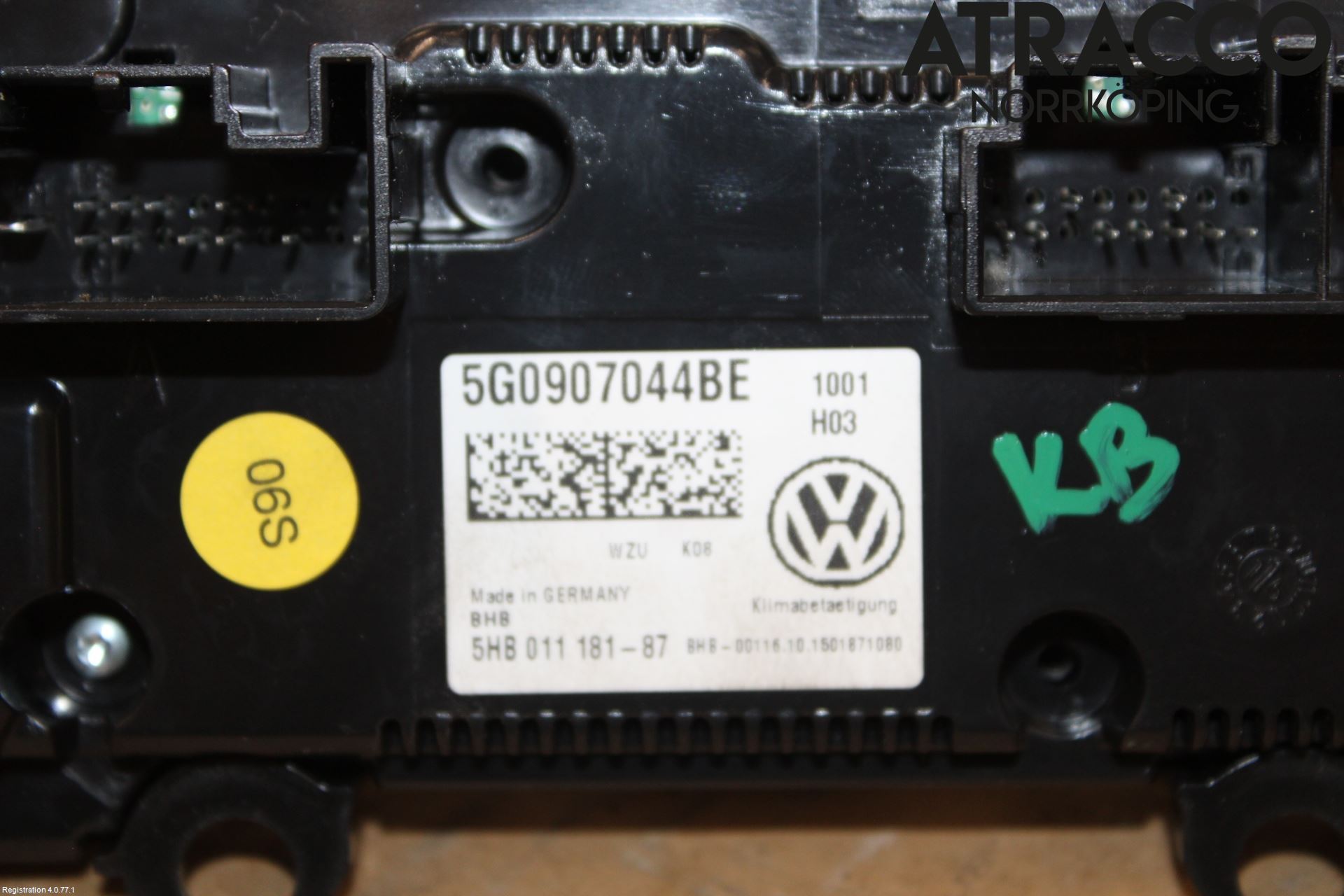 Volkswagen VW GOLF / E-GOLF VII 13-20 Varmeapparat Panel(Regulering)
