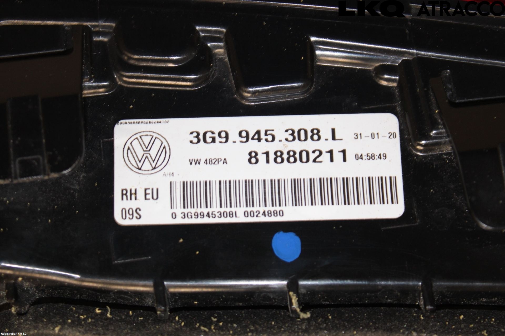 Volkswagen VW PASSAT 15-19 Baklykt Høyre  På Luke(Indre)