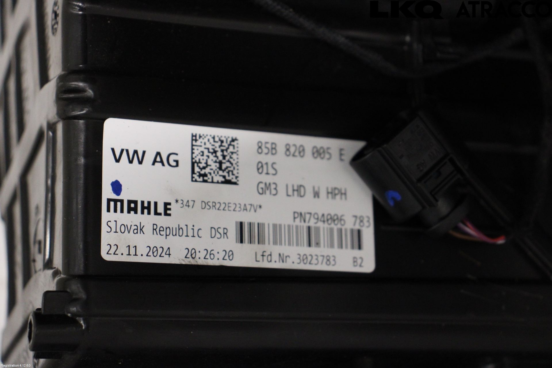 Audi Q6 E-TRON CN 24- Varmeapparat Register Med Ac