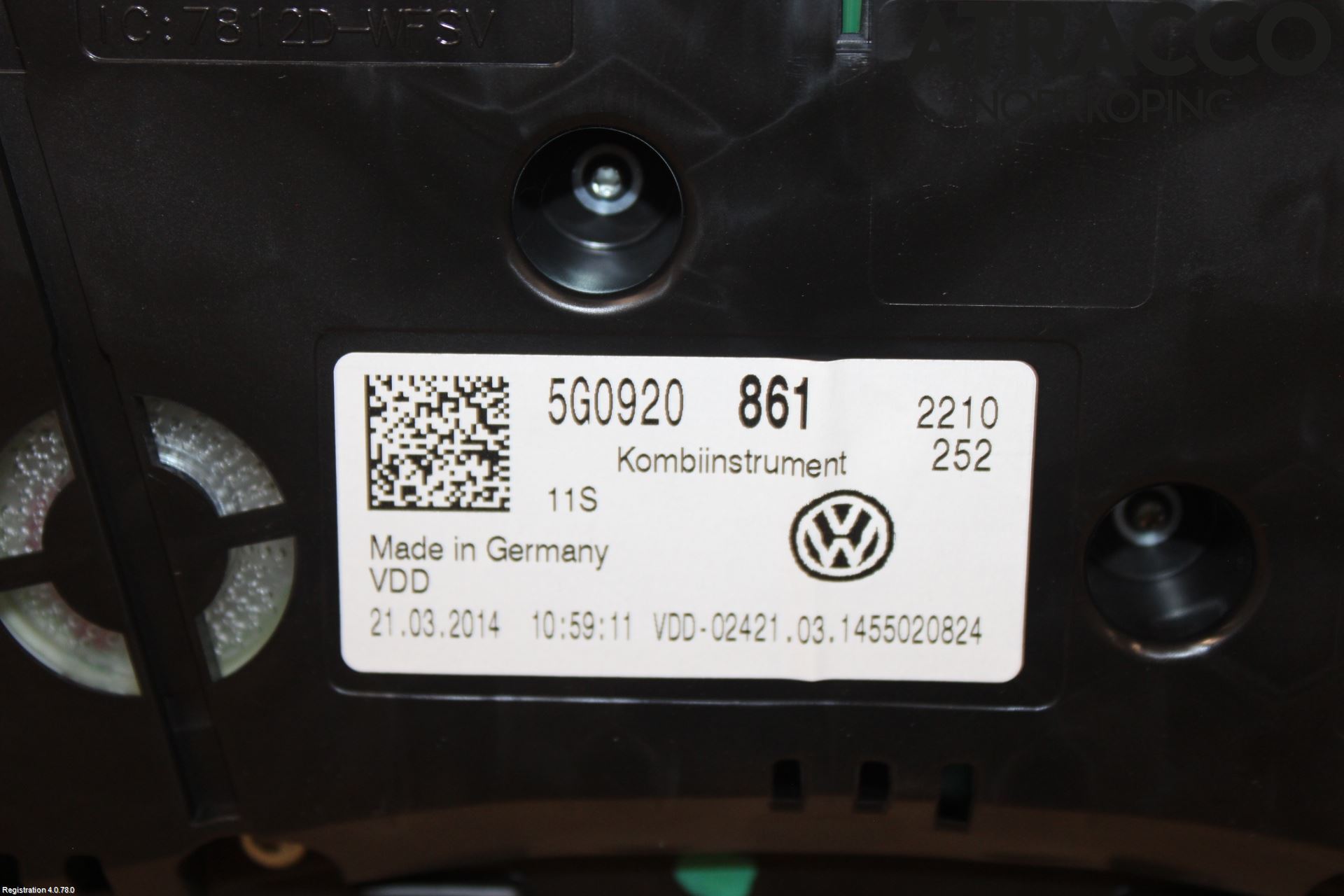Volkswagen VW GOLF / E-GOLF VII 13-20 Instr Kombinert