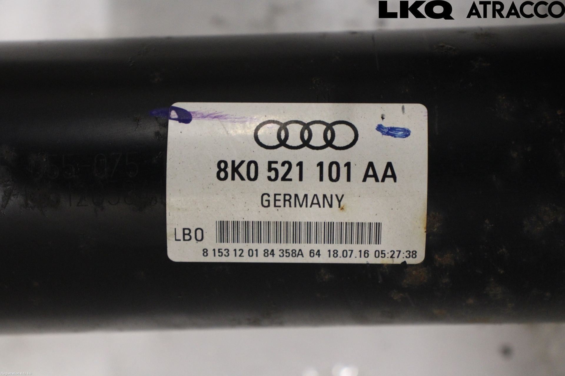 Audi A5 07-16 Mellomaksel Kompl