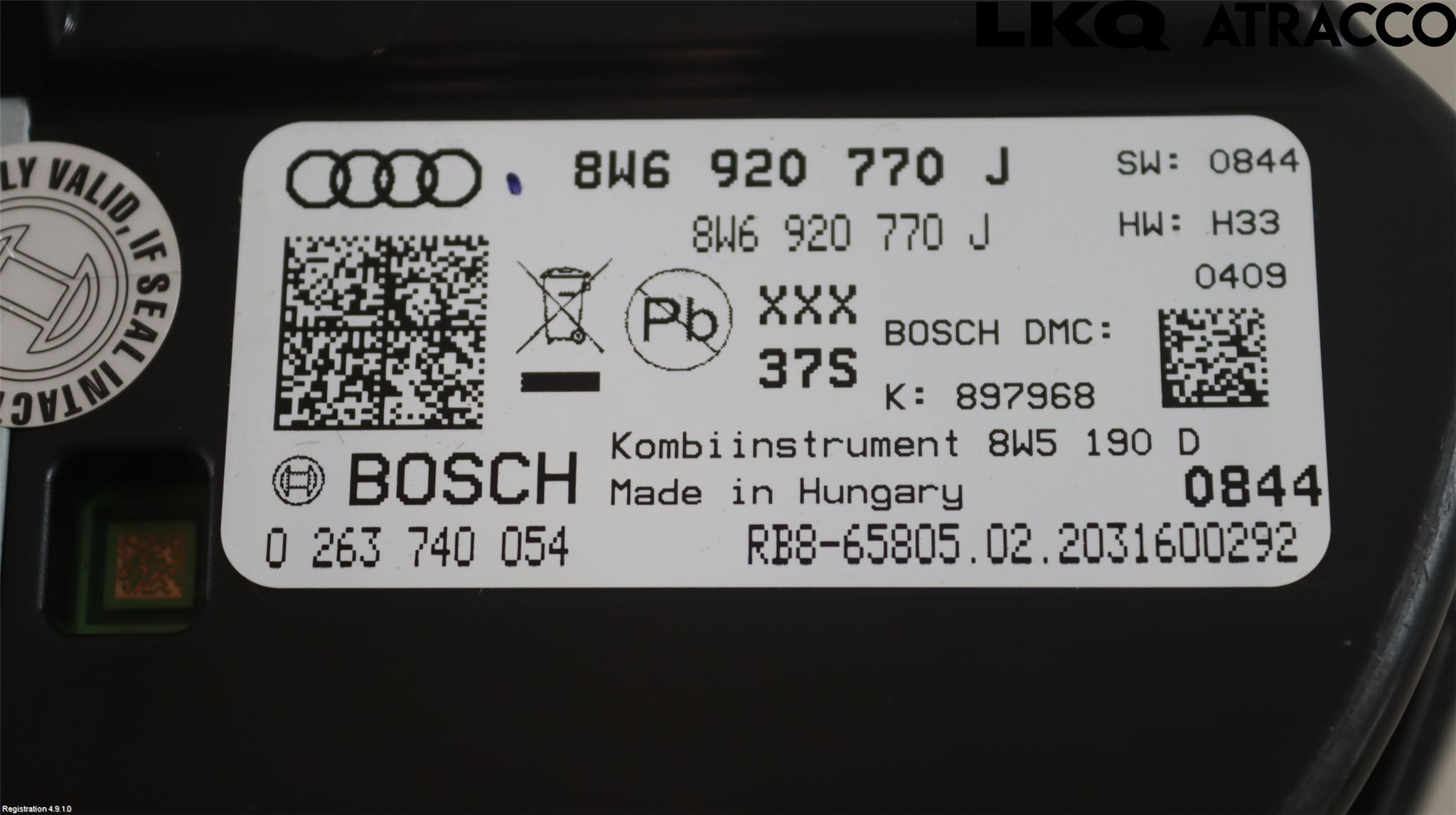 Audi A5 17- Instr Kombinert