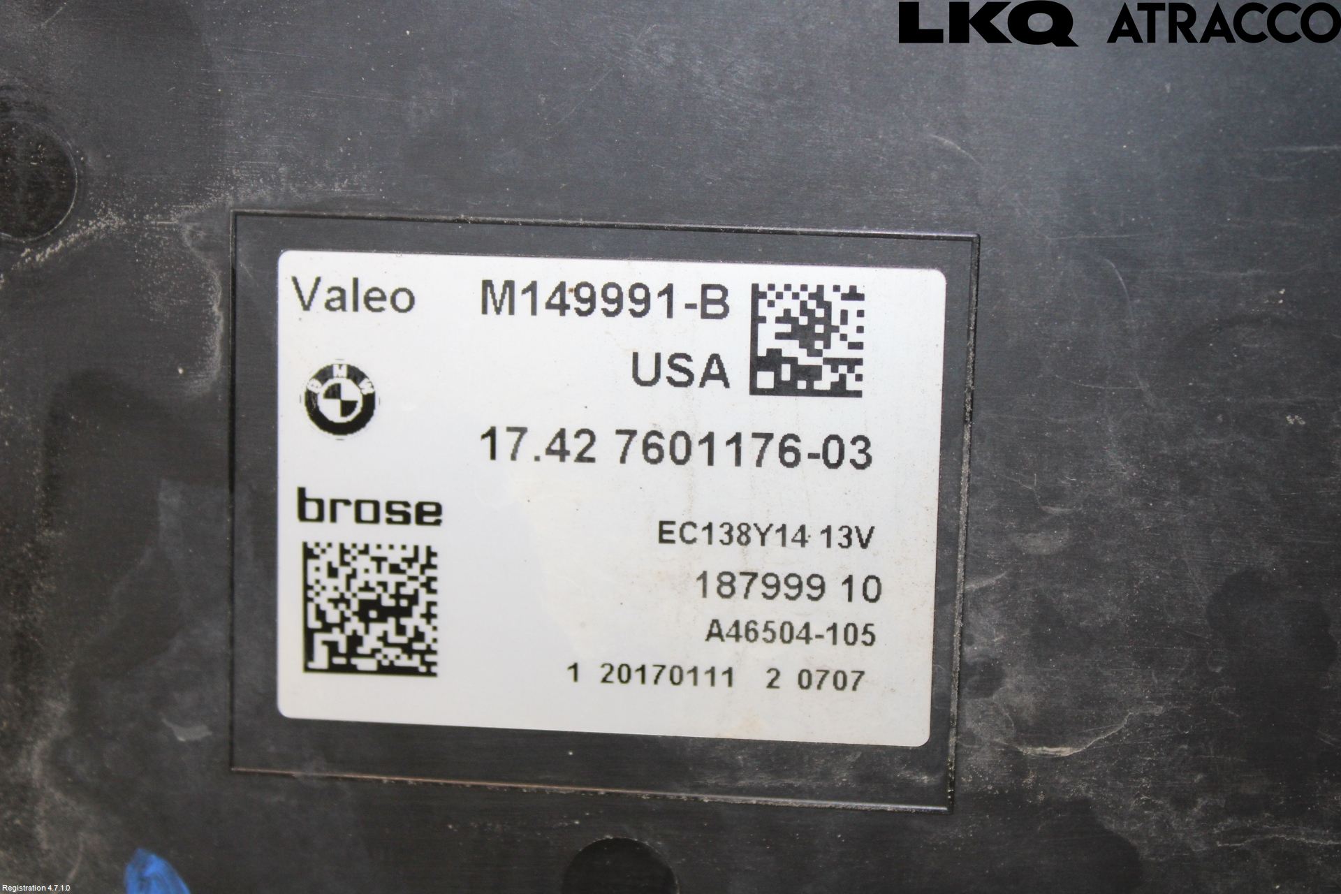 BMW X3 F25 10-17 Kjølevifte Elektrisk