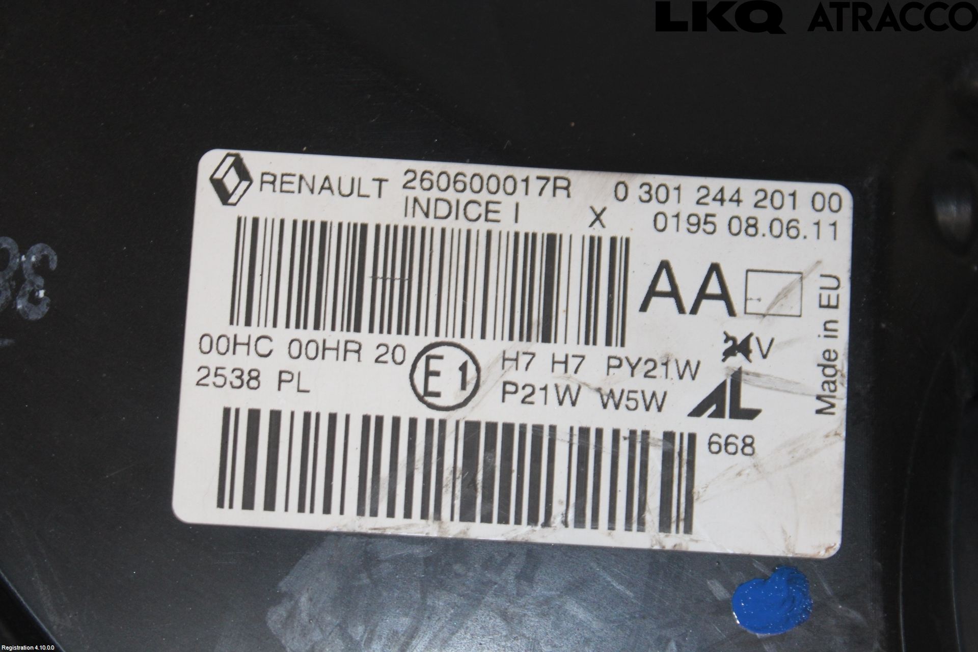 Renault MEGANE III 09-15 Frontlykt Venstre