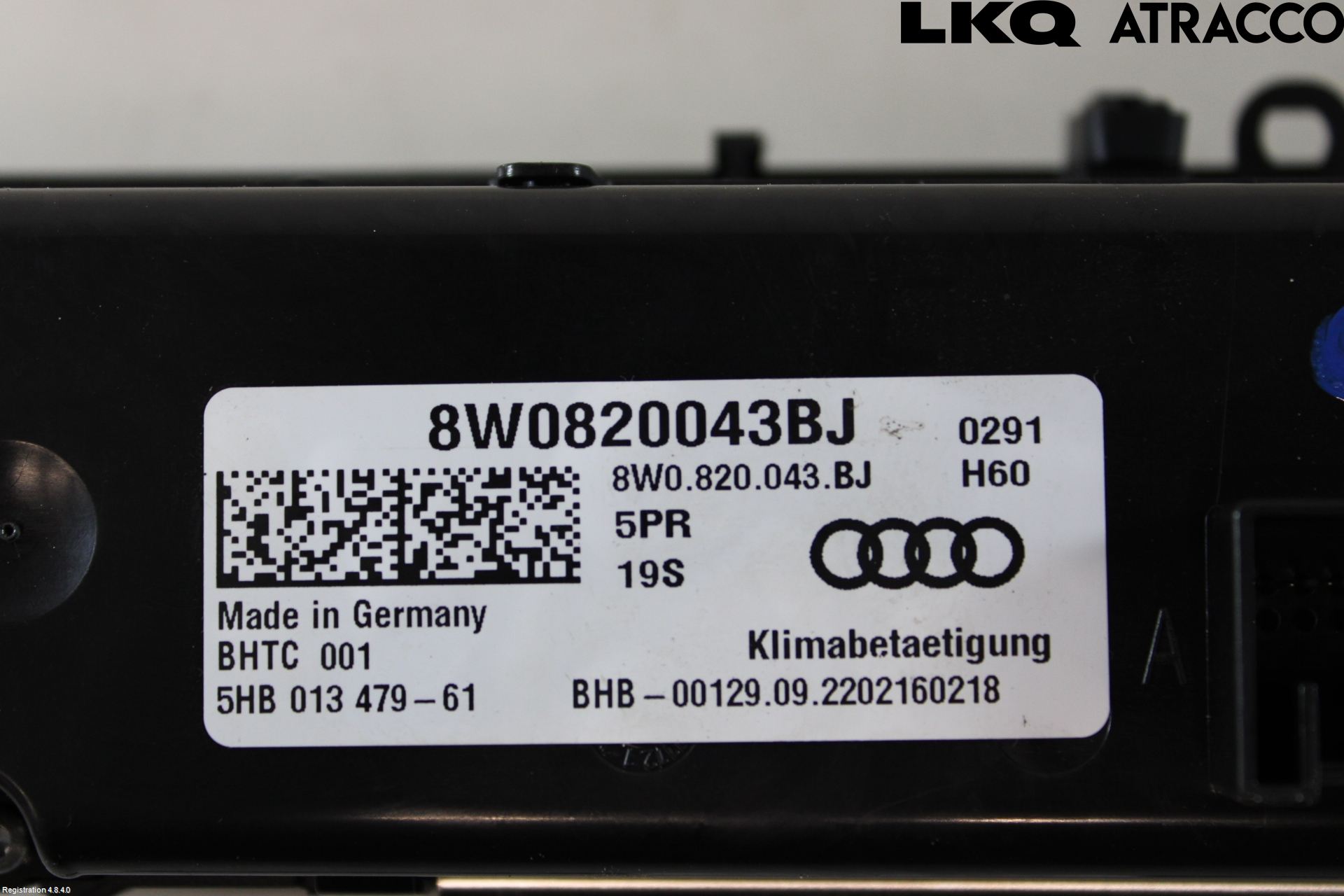 Audi A4/S4 B9 20- Varmeapparat Panel(Regulering)