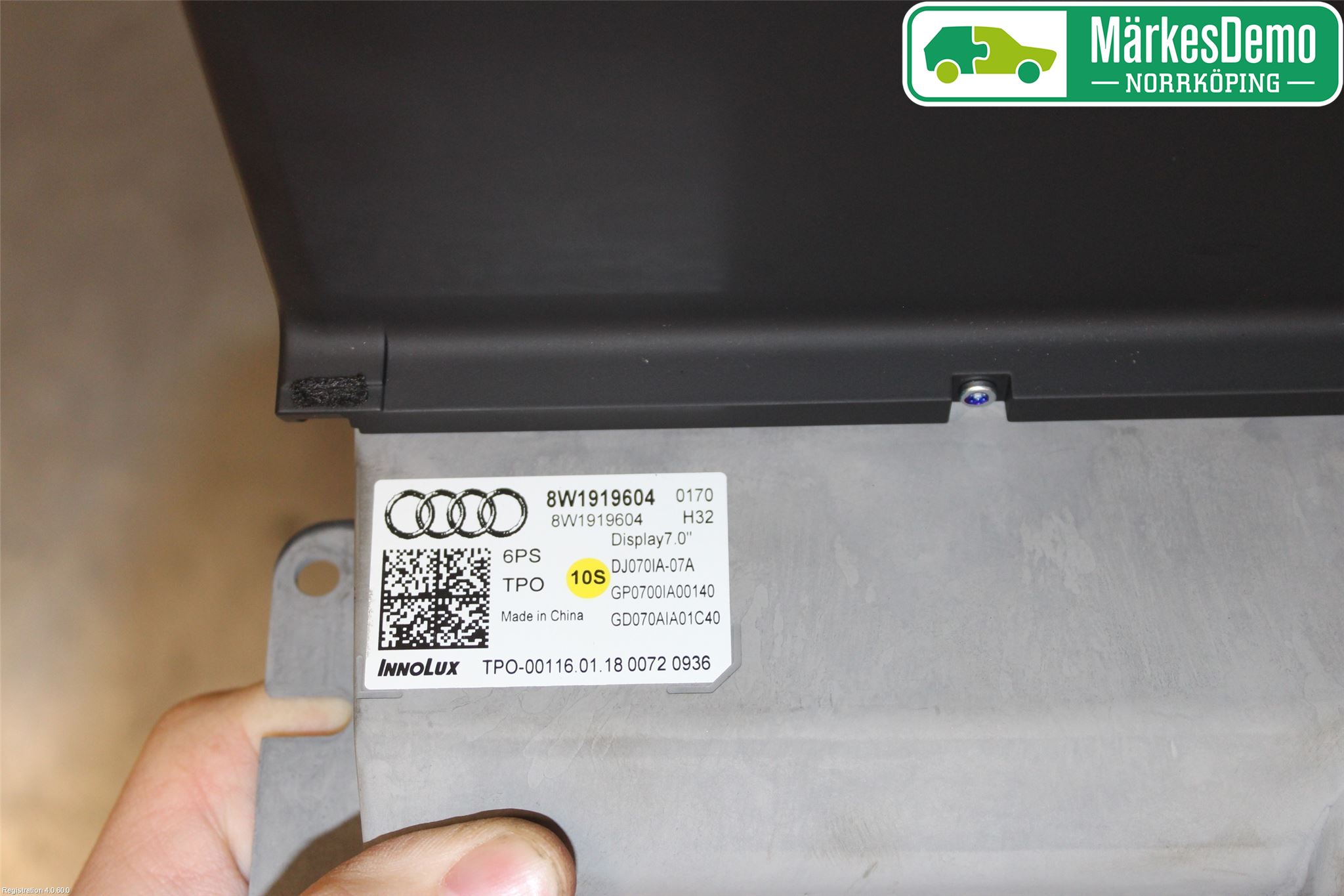 Audi A4/S4 B9 16-19 Instr Skjerm Dvd-Gps-Ac-Tlf