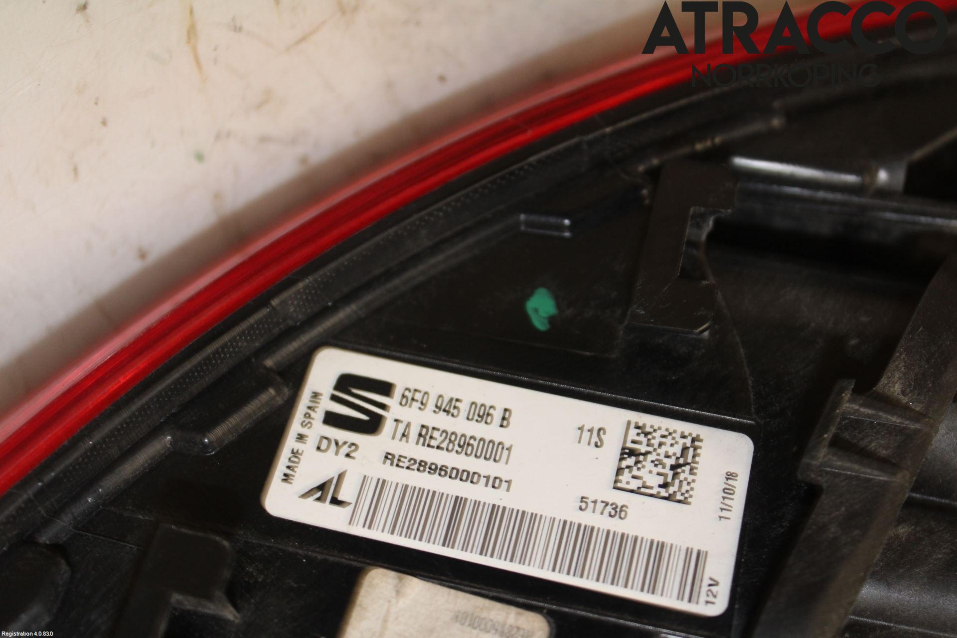 Seat ARONA Baklykt Høyre