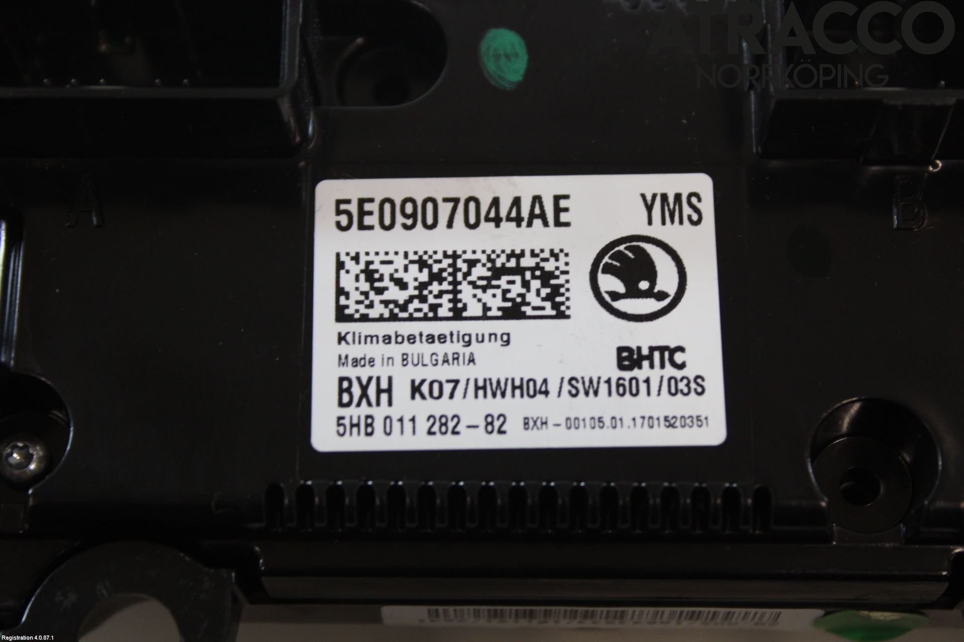 Skoda OCTAVIA (5E) 13-20 Varmeapparat Panel(Regulering)