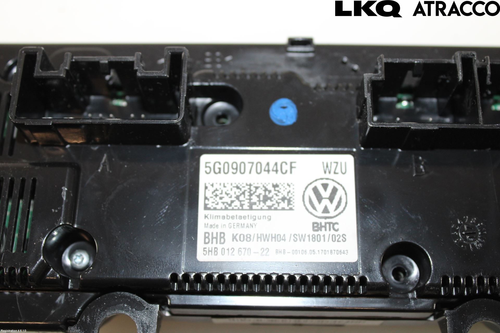 Volkswagen VW GOLF / E-GOLF VII 13-20 Varmeapparat Panel(Regulering)
