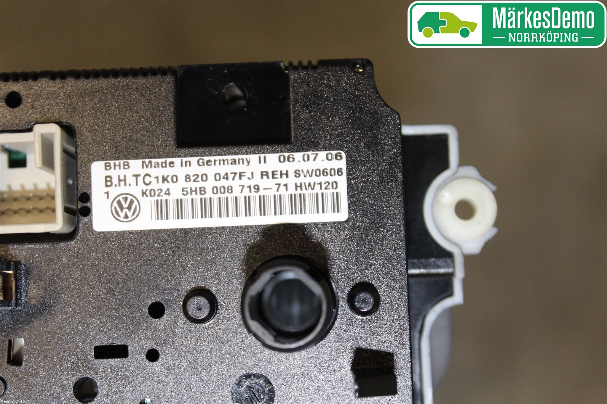 Volkswagen VW GOLF V 04-09 Varmeapparat Panel(Regulering)