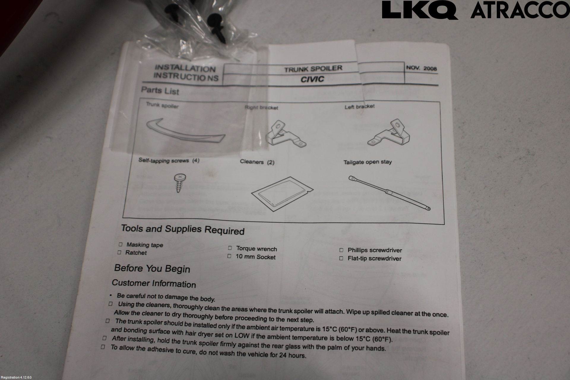 Honda CIVIC 06-11 Spoiler Bakluke