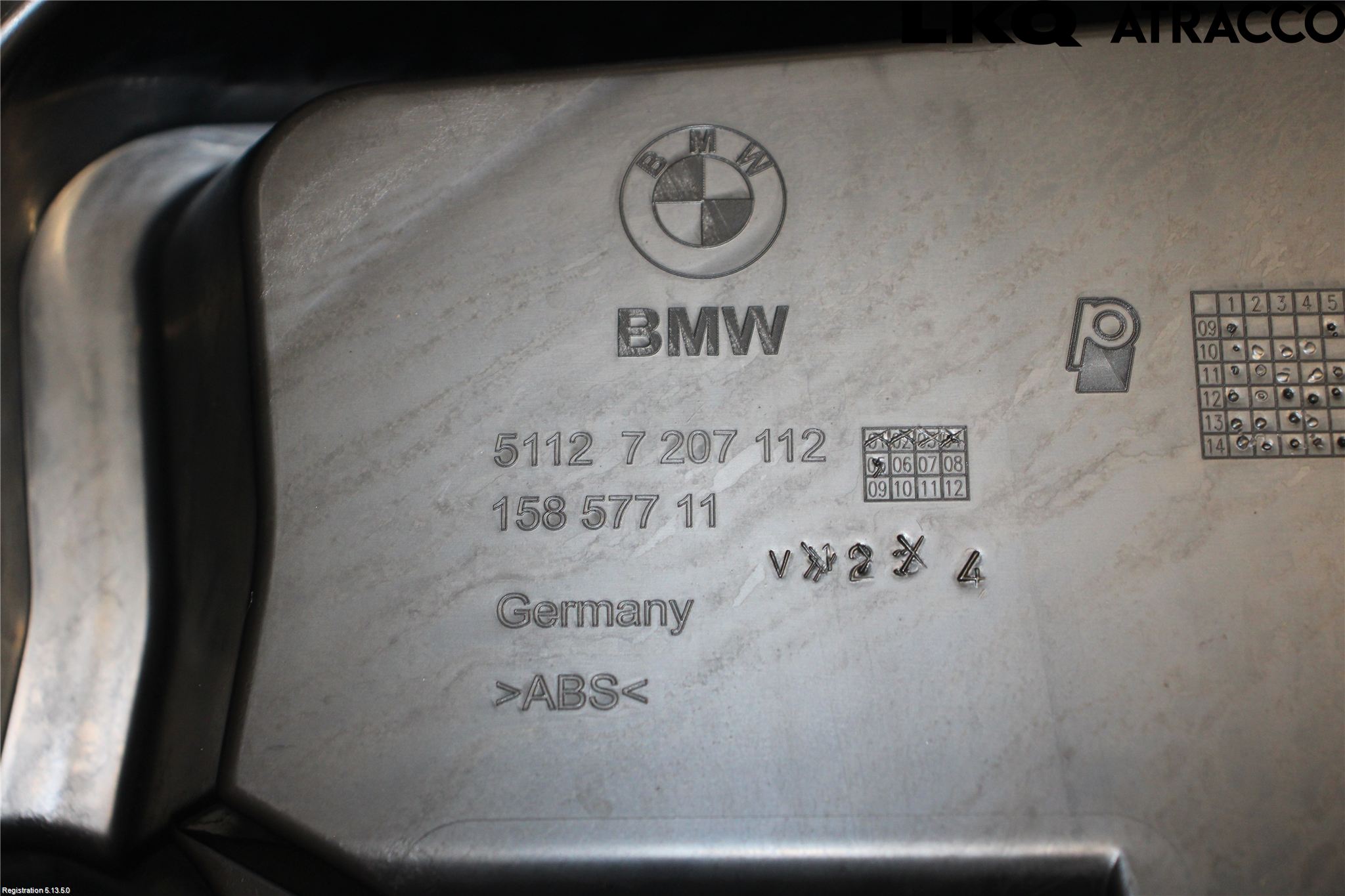 BMW 5 F10/F11/F18 09-17 Støtfangerfeste Bak Høyre