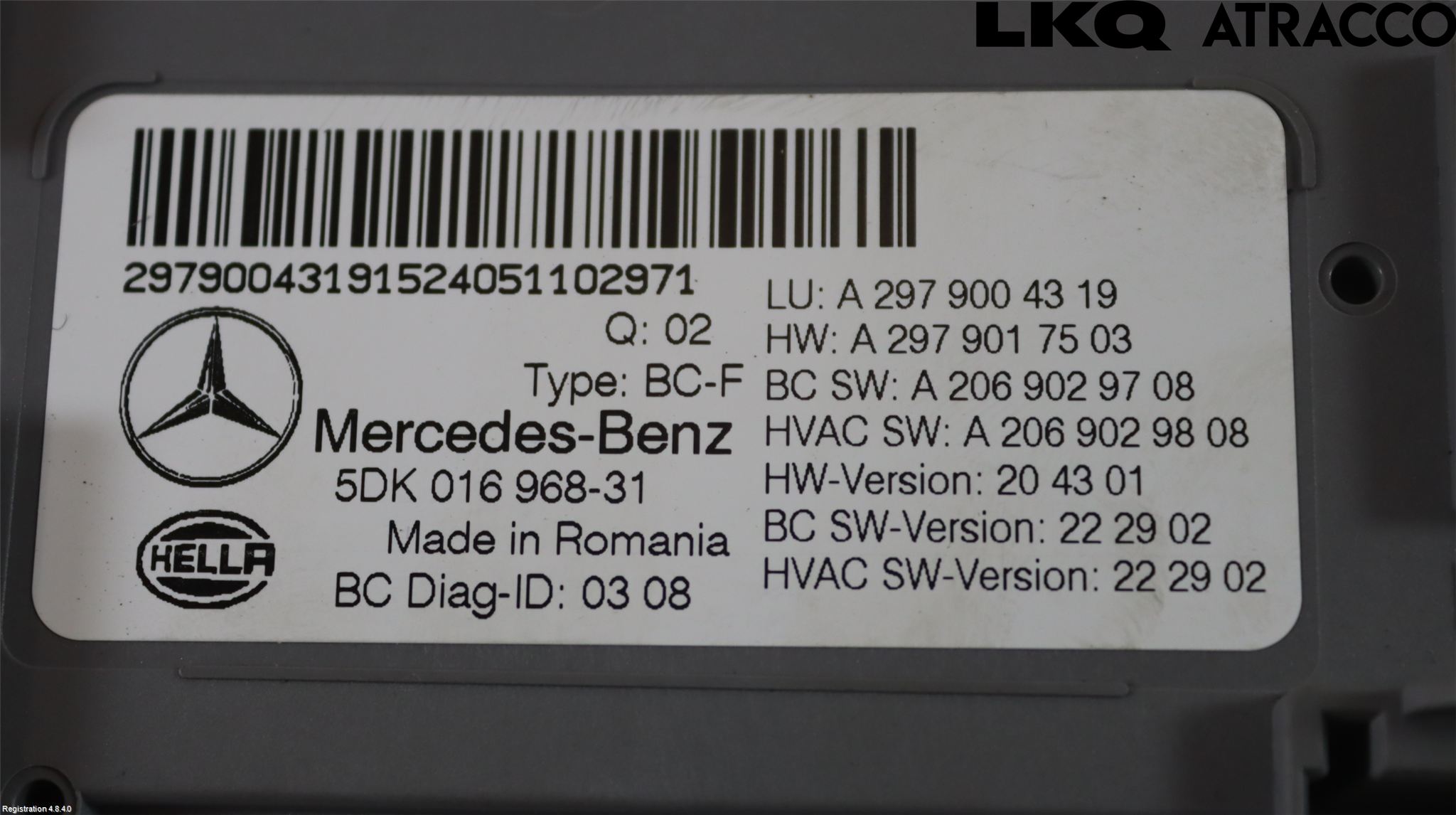 Mercedes-Benz MB EQE (V295) 22- Styreenhet Klima