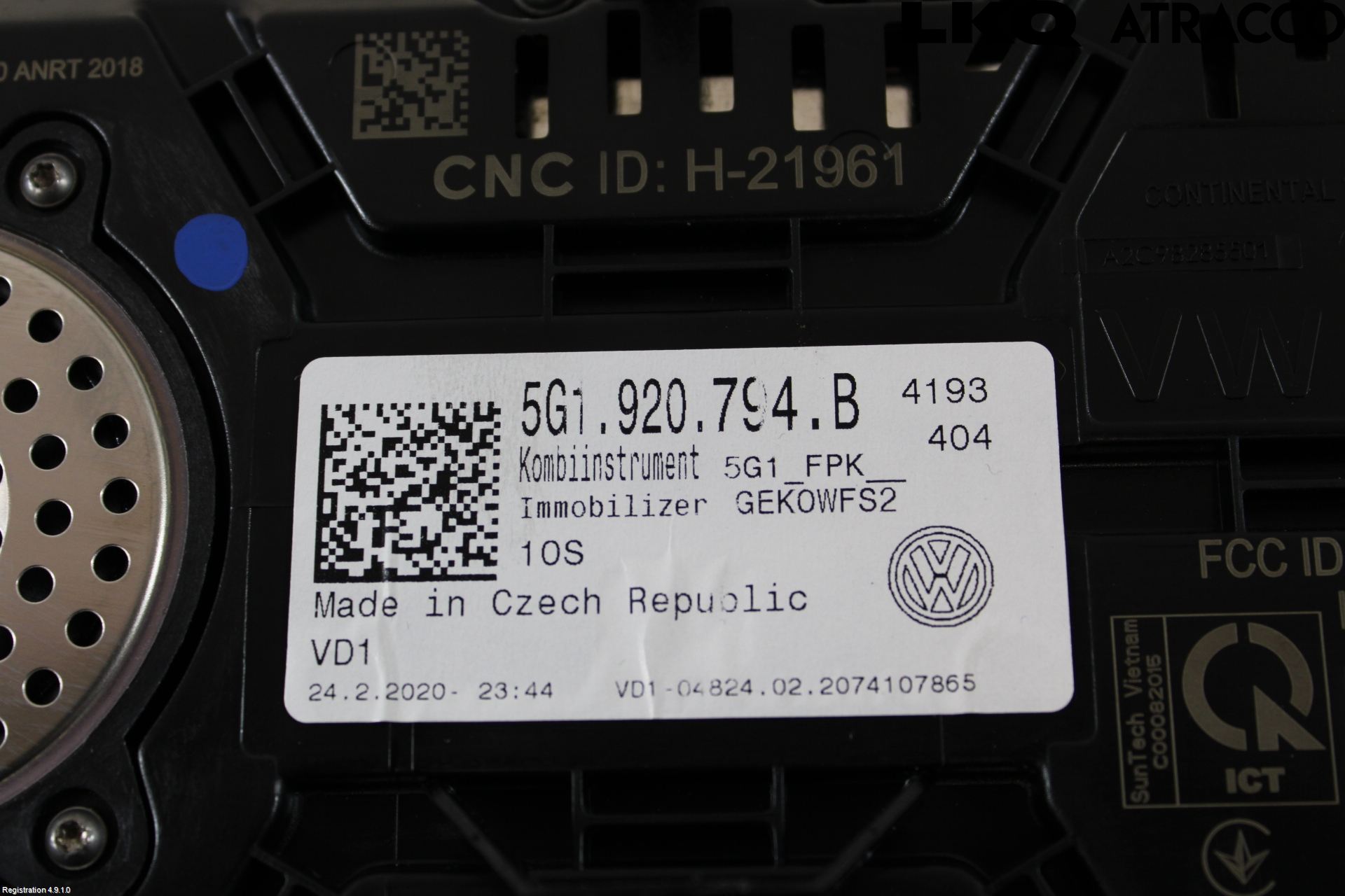 Volkswagen VW GOLF / E-GOLF VII 13-20 Instr Kombinert