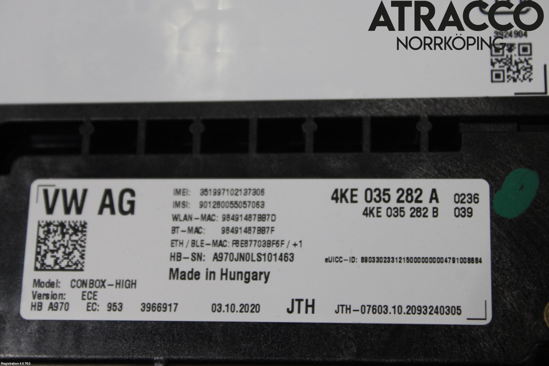 Audi A6 F2/C8 19- Styreenhet Øvrig