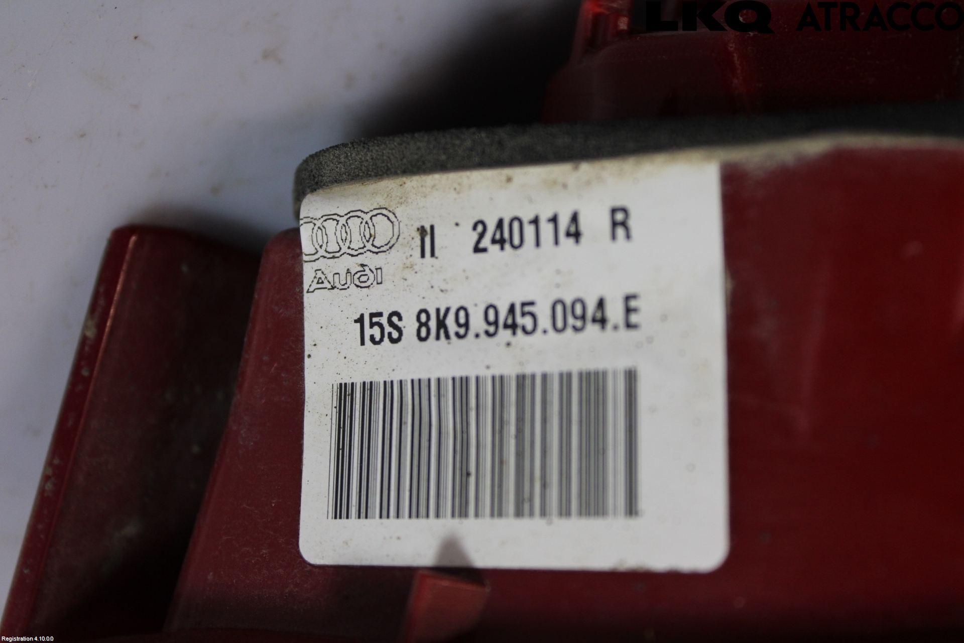Audi A4 12-15 Baklykt Høyre  På Luke(Indre)