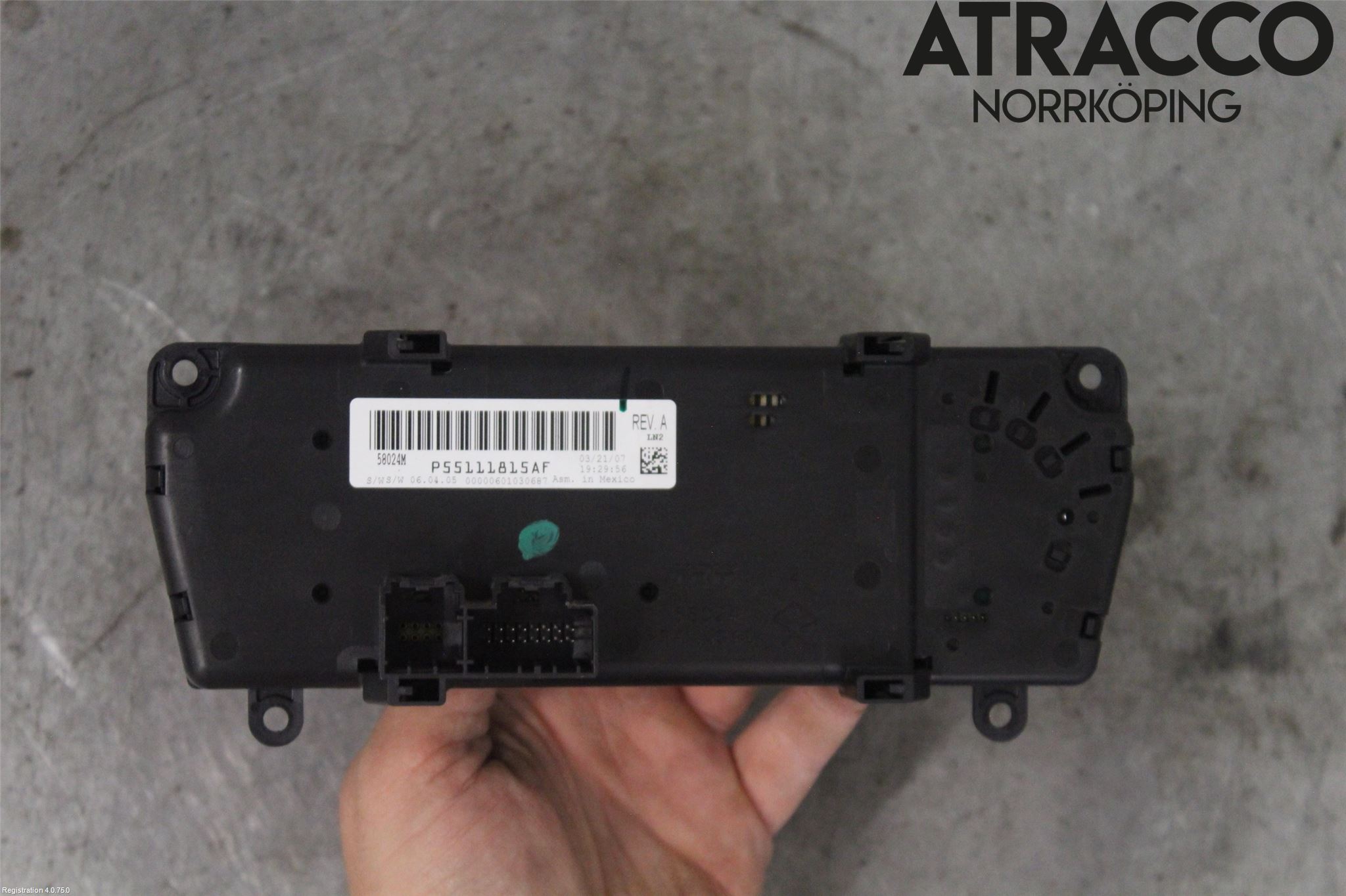 Dodge AVENGER Varmeapparat Panel(Regulering)