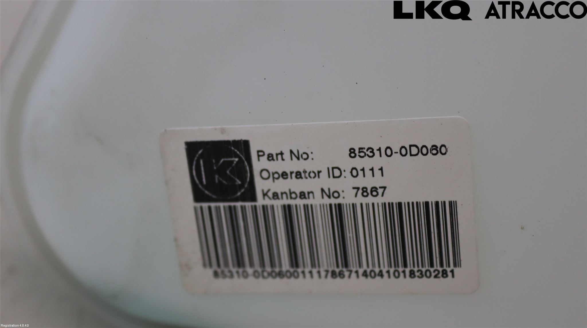 Toyota YARIS XP90 06-11 Spylerbeholder Frontrute-Lykte
