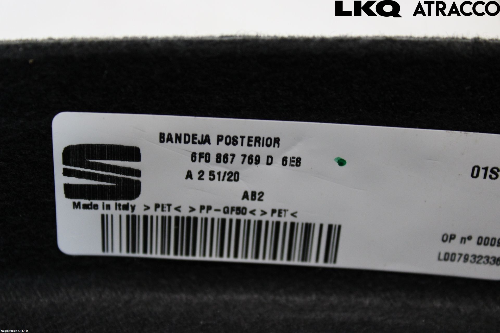 Seat IBIZA V 17-20 Innr Hattehylle