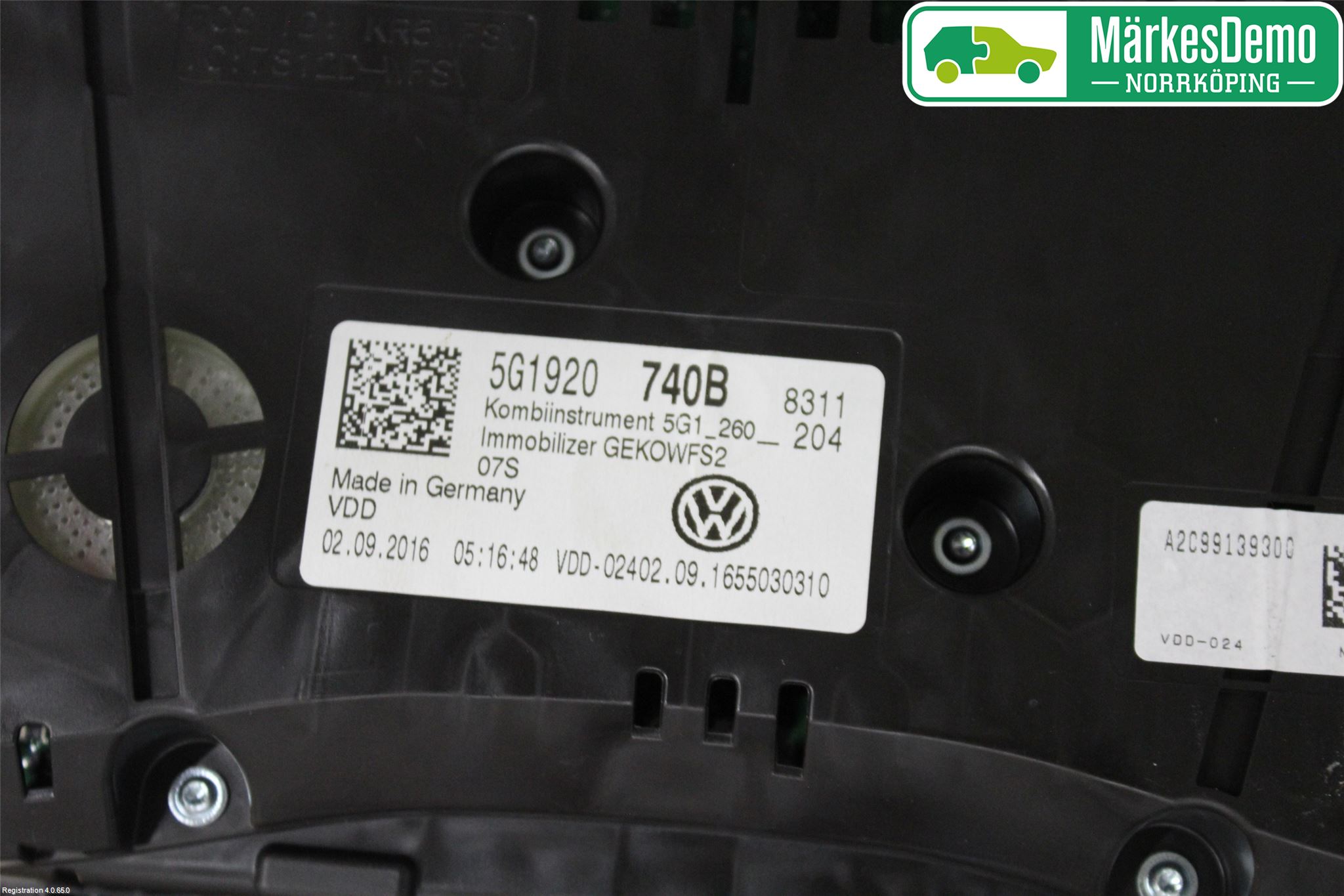 Volkswagen VW GOLF / E-GOLF VII 13-20 Instr Kombinert