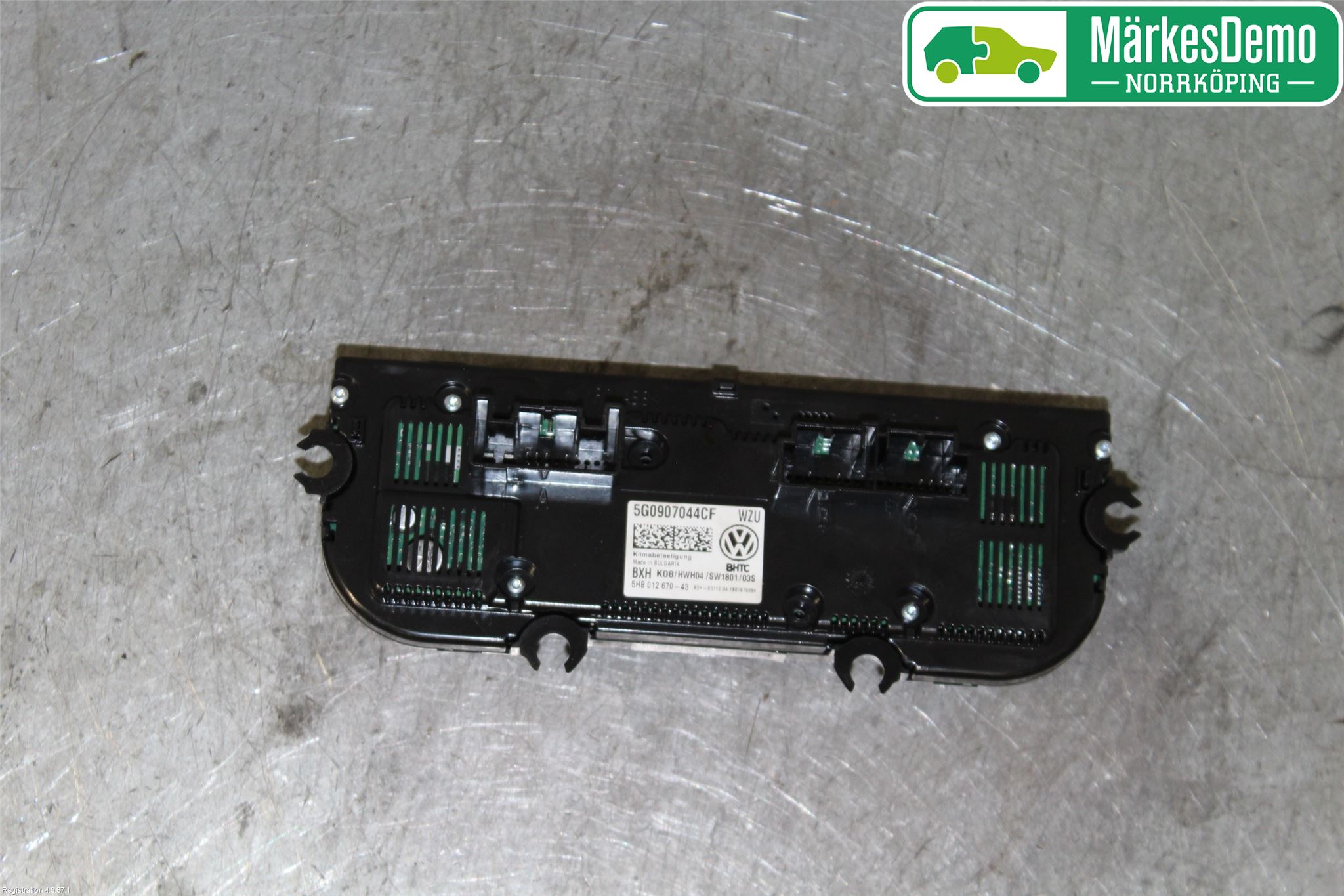 Volkswagen VW GOLF / E-GOLF VII 13-20 Varmeapparat Panel(Regulering)