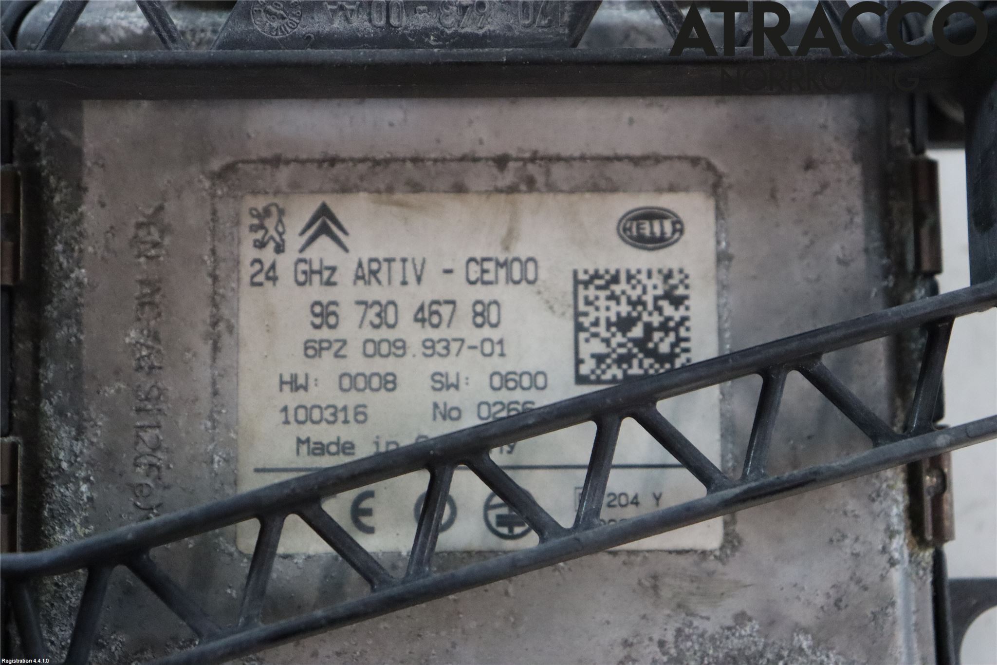 Peugeot 3008 09-16 Sensor Kollisjonsbeskyttelse
