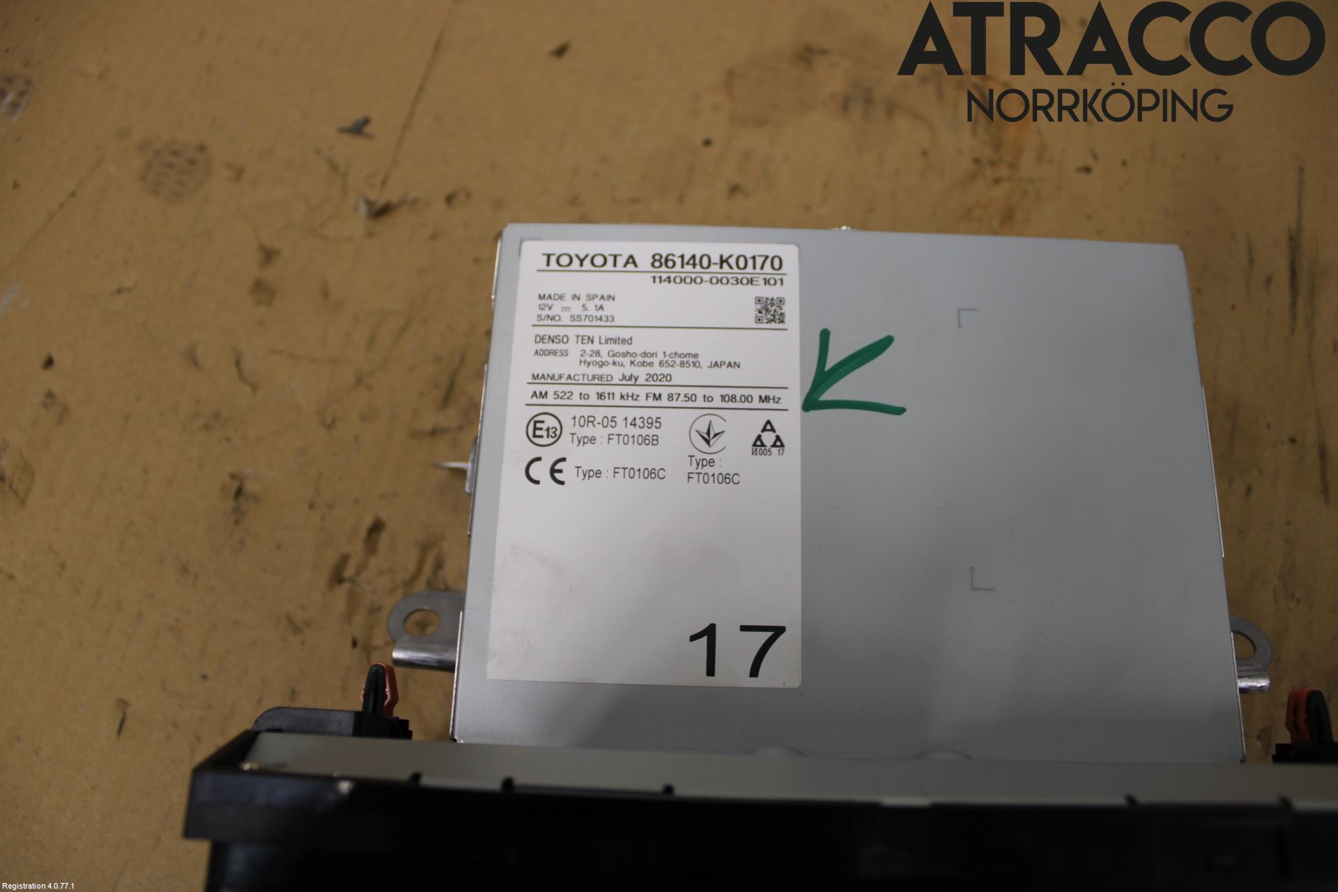 Toyota YARIS XP21 20- Stereo Radio Med Cd