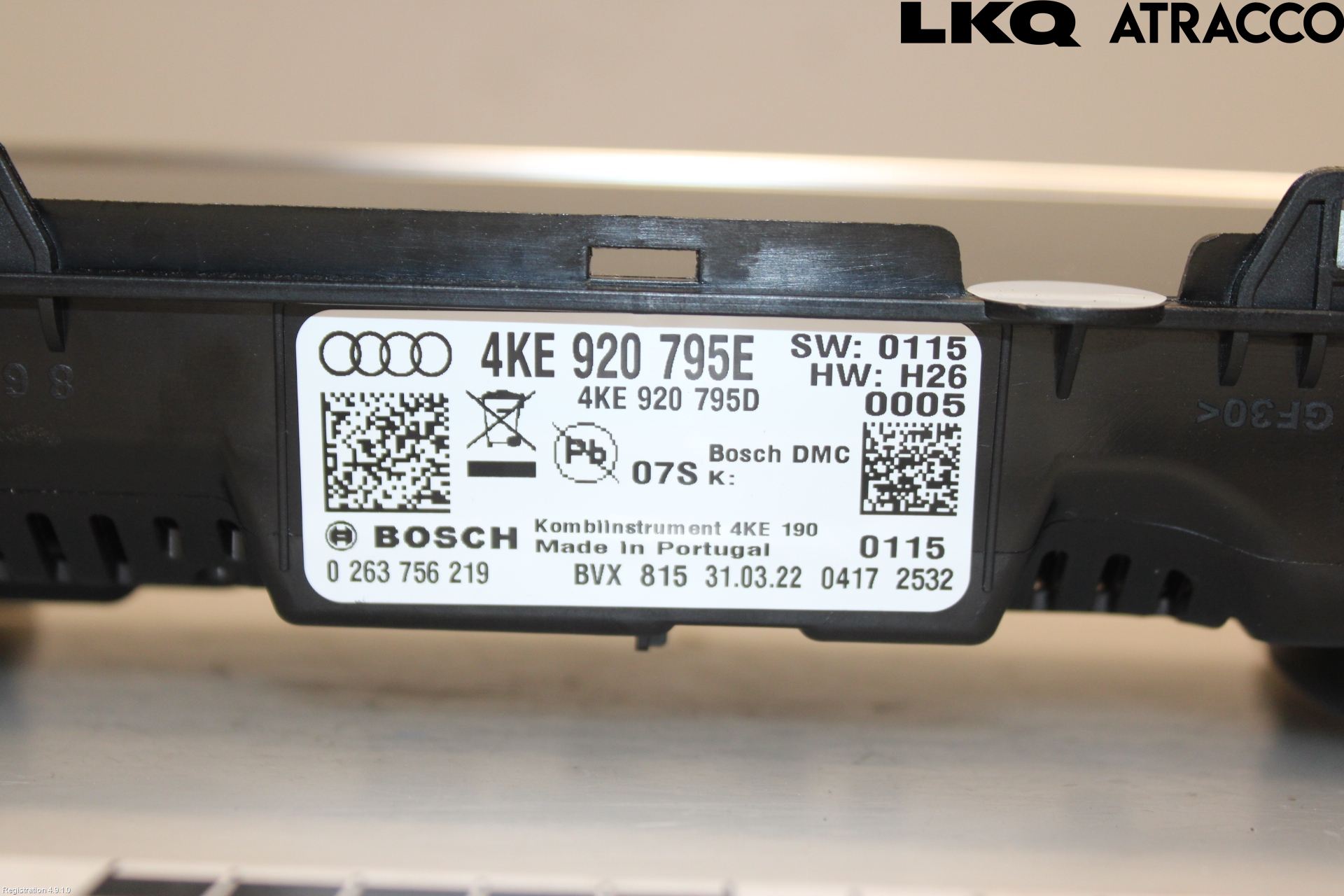 Audi E-TRON, S GE 19- Instr Kombinert