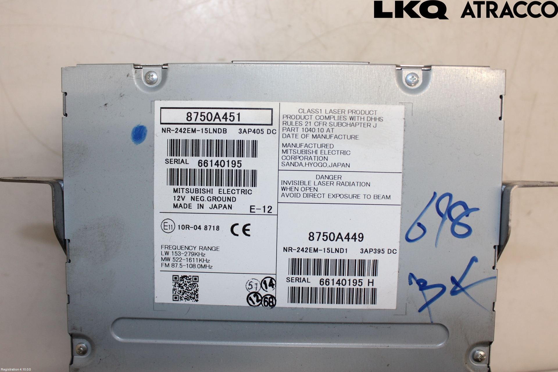 Mitsubishi ASX 10-22 Stereo Radio Med Cd